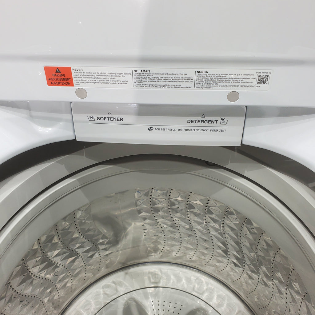 Pictures of Samsung White Top Load Diamond Drum 4.0 cu ft Washing Machine with 8 Wash Cycles  - Scratch & Dent - Minor - Neu Appliance Outlet - Discount Appliance Outlet in Austin, Tx