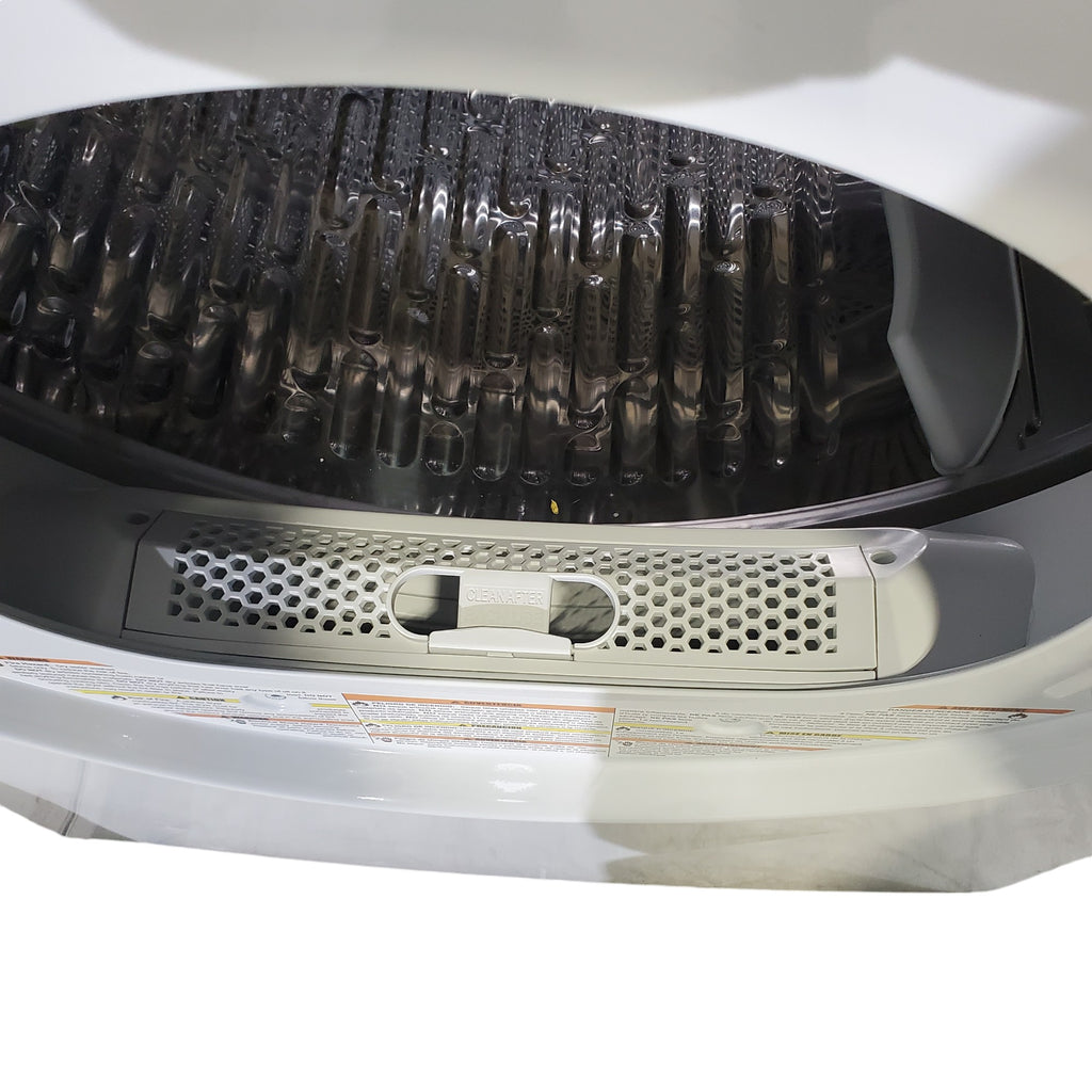 Pictures of Compact 24 in. Wide GE ENERGY STAR 2.4 cu. ft. Front Load Steam Washing Machine with 1400 RPM Spin Speed and Frontload Vented WiFi Capable ENERGY STAR 4.3 cu. ft. Electric Dryer with Stainless Steel Basket - Scratch & Dent - Moderate - Neu Appliance Outlet - Discount Appliance Outlet in Austin, Tx