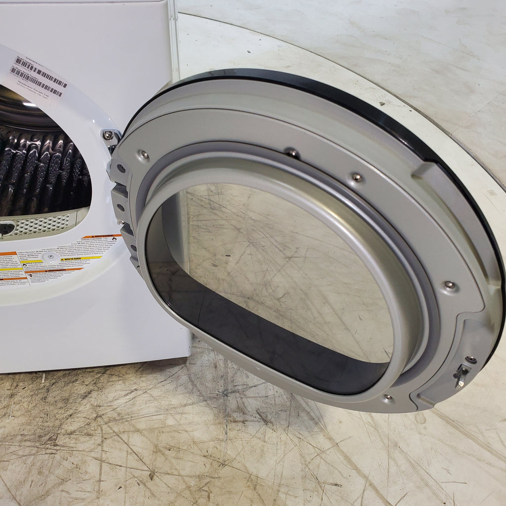 Pictures of Compact 24 in. Wide GE ENERGY STAR 2.4 cu. ft. Front Load Steam Washing Machine with 1400 RPM Spin Speed and Frontload Vented WiFi Capable ENERGY STAR 4.3 cu. ft. Electric Dryer with Stainless Steel Basket - Scratch & Dent - Moderate - Neu Appliance Outlet - Discount Appliance Outlet in Austin, Tx