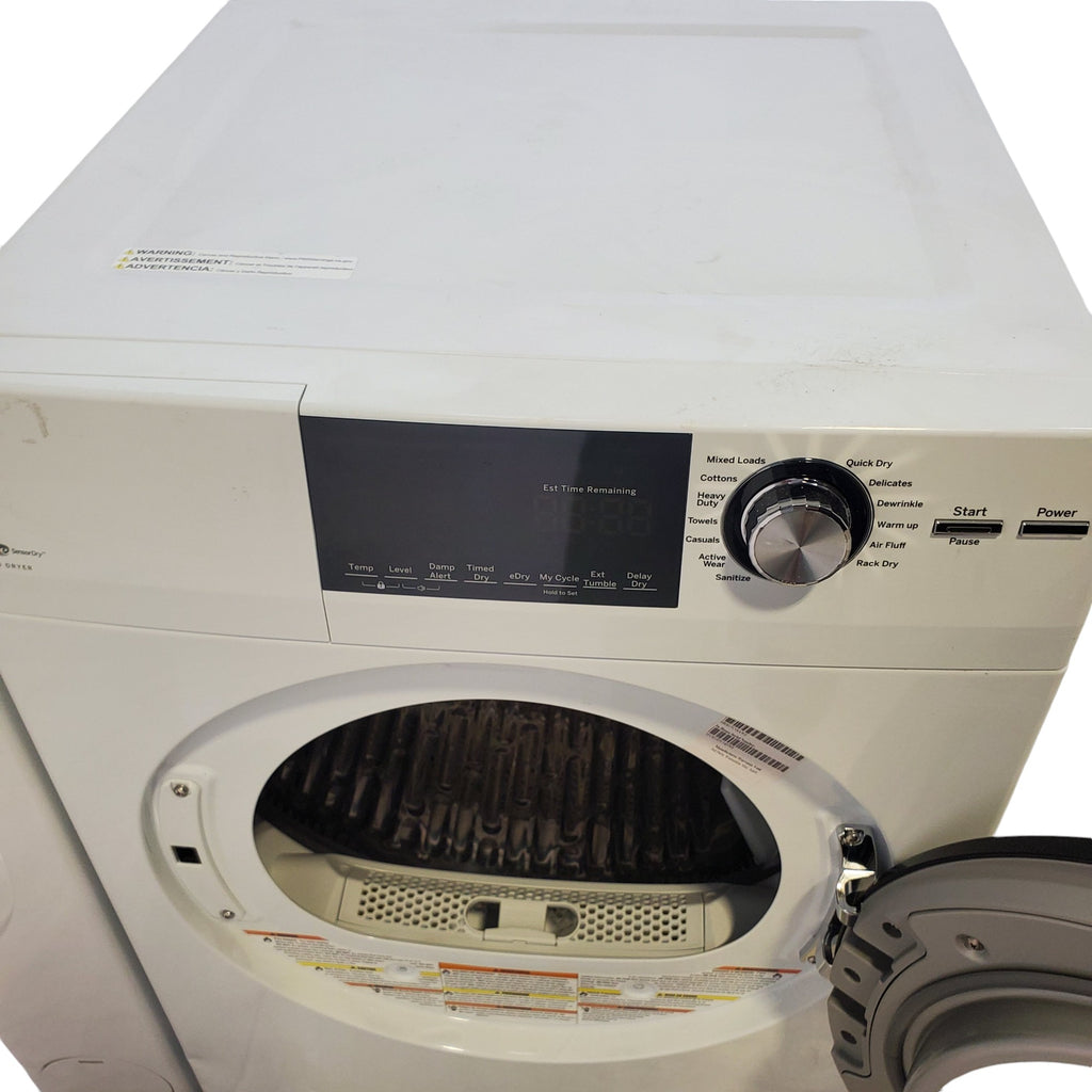 Pictures of Compact 24 in. Wide GE ENERGY STAR 2.4 cu. ft. Front Load Steam Washing Machine with 1400 RPM Spin Speed and Frontload Vented WiFi Capable ENERGY STAR 4.3 cu. ft. Electric Dryer with Stainless Steel Basket - Scratch & Dent - Moderate - Neu Appliance Outlet - Discount Appliance Outlet in Austin, Tx