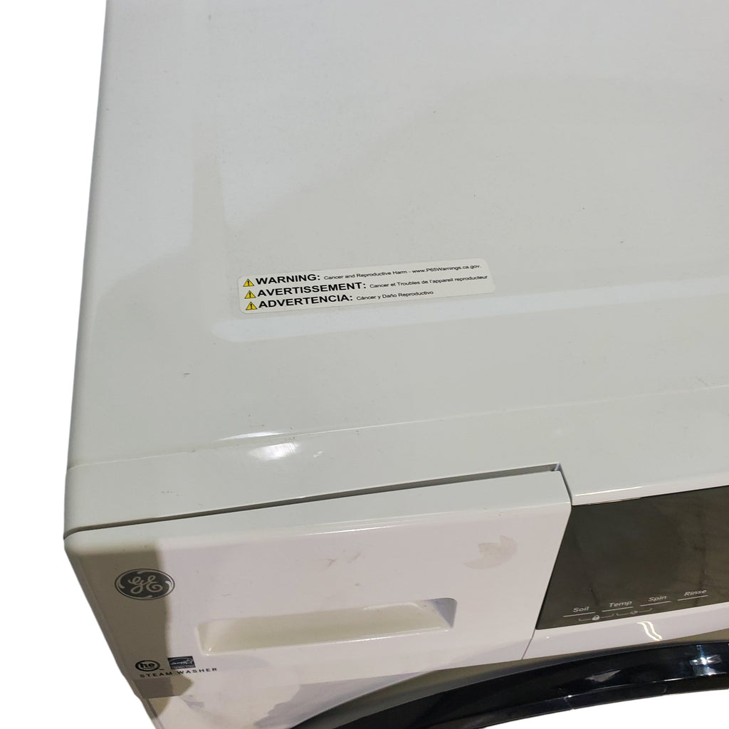Pictures of Compact 24 in. Wide GE ENERGY STAR 2.4 cu. ft. Front Load Steam Washing Machine with 1400 RPM Spin Speed and Frontload Vented WiFi Capable ENERGY STAR 4.3 cu. ft. Electric Dryer with Stainless Steel Basket - Scratch & Dent - Moderate - Neu Appliance Outlet - Discount Appliance Outlet in Austin, Tx