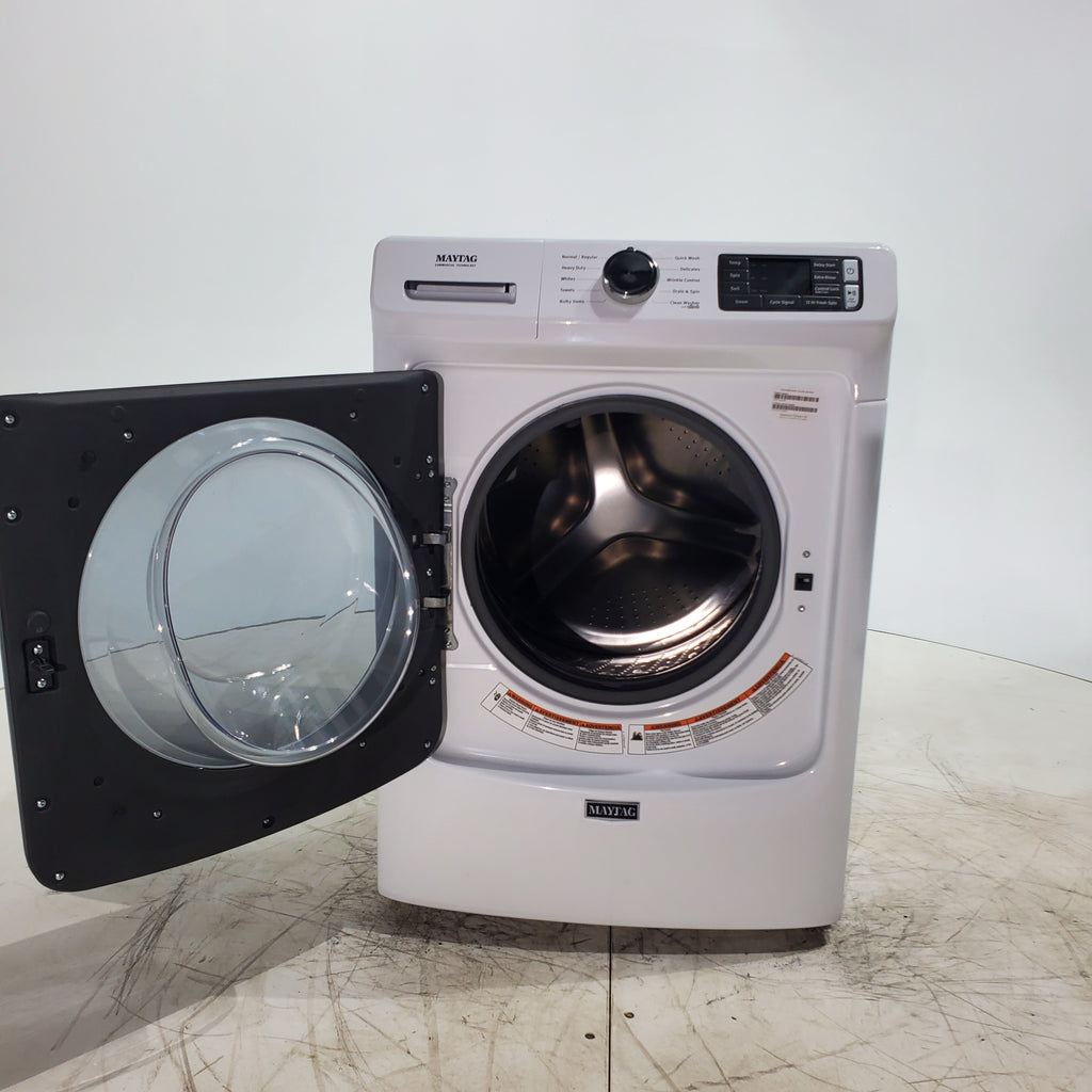 Pictures of Maytag 4.5 cu. ft. White Stackable Front Load ENERGY STAR Washing Machine with 12-Hour Fresh Spin - Scratch & Dent - Minor - Neu Appliance Outlet - Discount Appliance Outlet in Austin, Tx