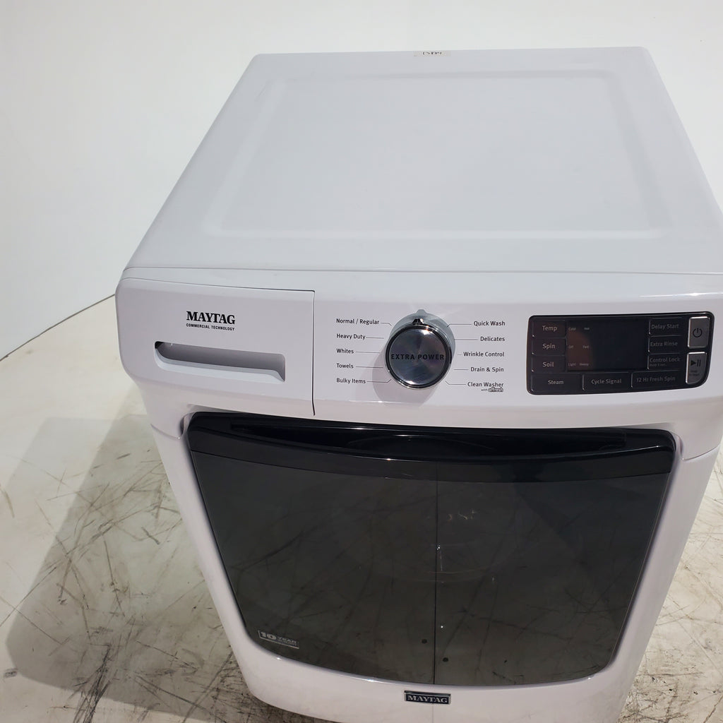 Pictures of Maytag 4.5 cu. ft. White Stackable Front Load ENERGY STAR Washing Machine with 12-Hour Fresh Spin - Scratch & Dent - Minor - Neu Appliance Outlet - Discount Appliance Outlet in Austin, Tx