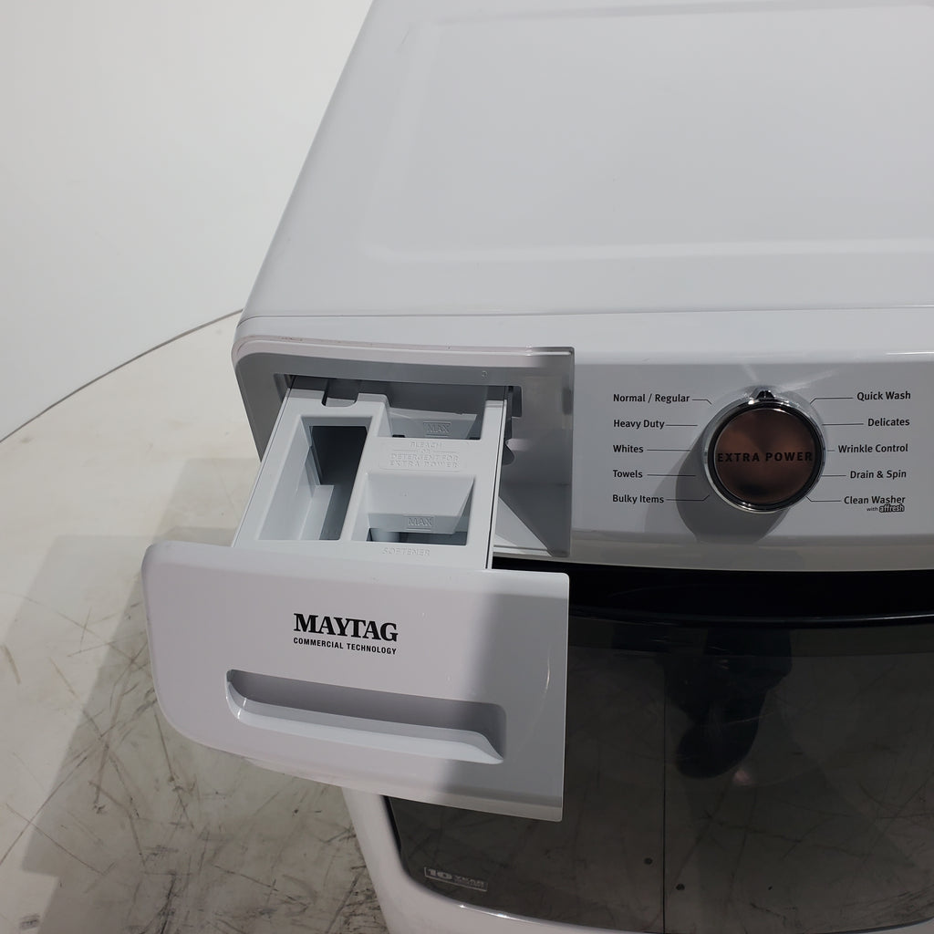 Pictures of Maytag 4.5 cu. ft. White Stackable Front Load ENERGY STAR Washing Machine with 12-Hour Fresh Spin - Scratch & Dent - Minor - Neu Appliance Outlet - Discount Appliance Outlet in Austin, Tx