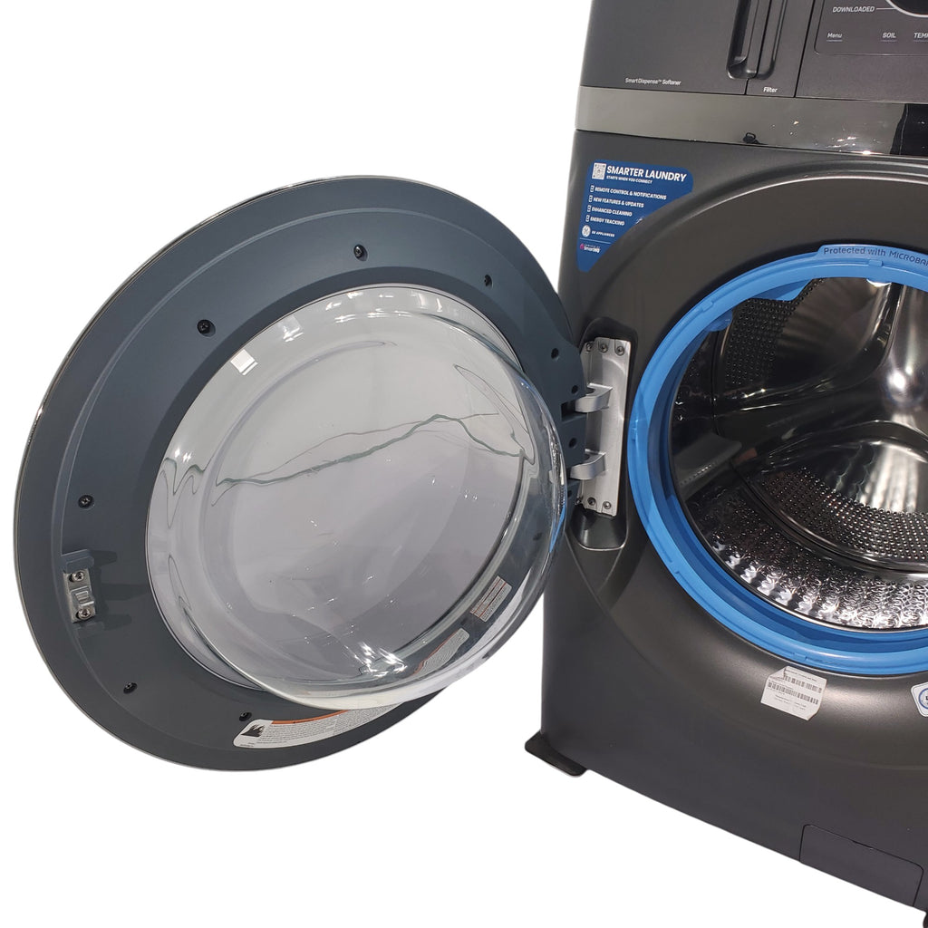 Pictures of Carbon Graphite ENERGY STAR  GE Profile 4.5 cu. ft. Capacity Front Load Combo Washing Machine and Electric Dryer with Ventless Heat Pump Technology - Scratch & Dent - Minor - Neu Appliance Outlet - Discount Appliance Outlet in Austin, Tx