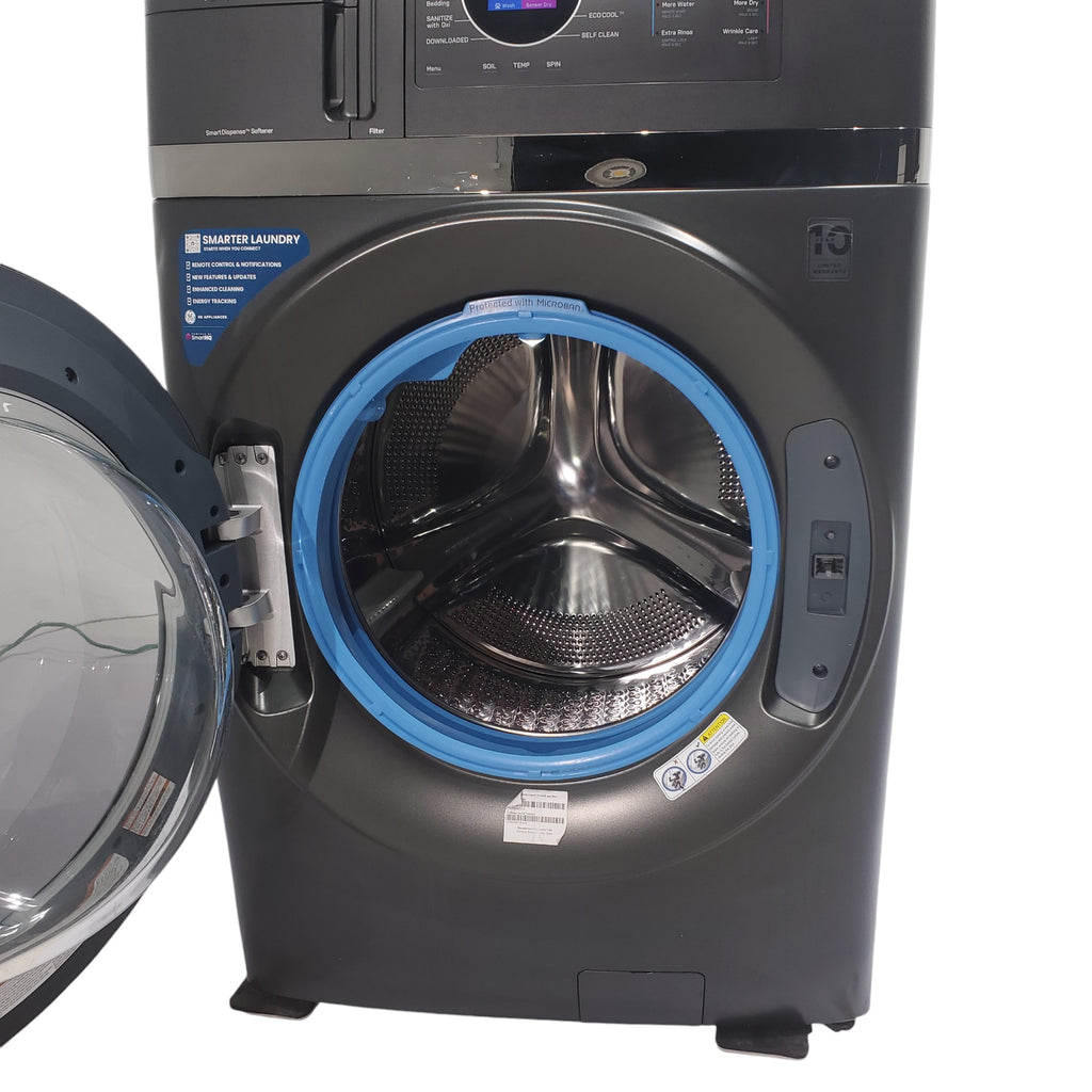 Pictures of Carbon Graphite ENERGY STAR  GE Profile 4.5 cu. ft. Capacity Front Load Combo Washing Machine and Electric Dryer with Ventless Heat Pump Technology - Scratch & Dent - Minor - Neu Appliance Outlet - Discount Appliance Outlet in Austin, Tx