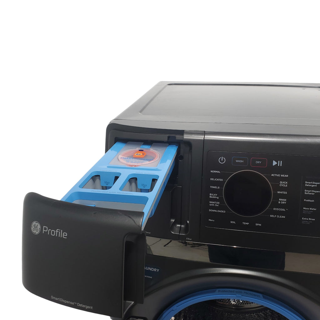Pictures of Carbon Graphite ENERGY STAR  GE Profile 4.5 cu. ft. Capacity Front Load Combo Washing Machine and Electric Dryer with Ventless Heat Pump Technology - Scratch & Dent - Minor - Neu Appliance Outlet - Discount Appliance Outlet in Austin, Tx