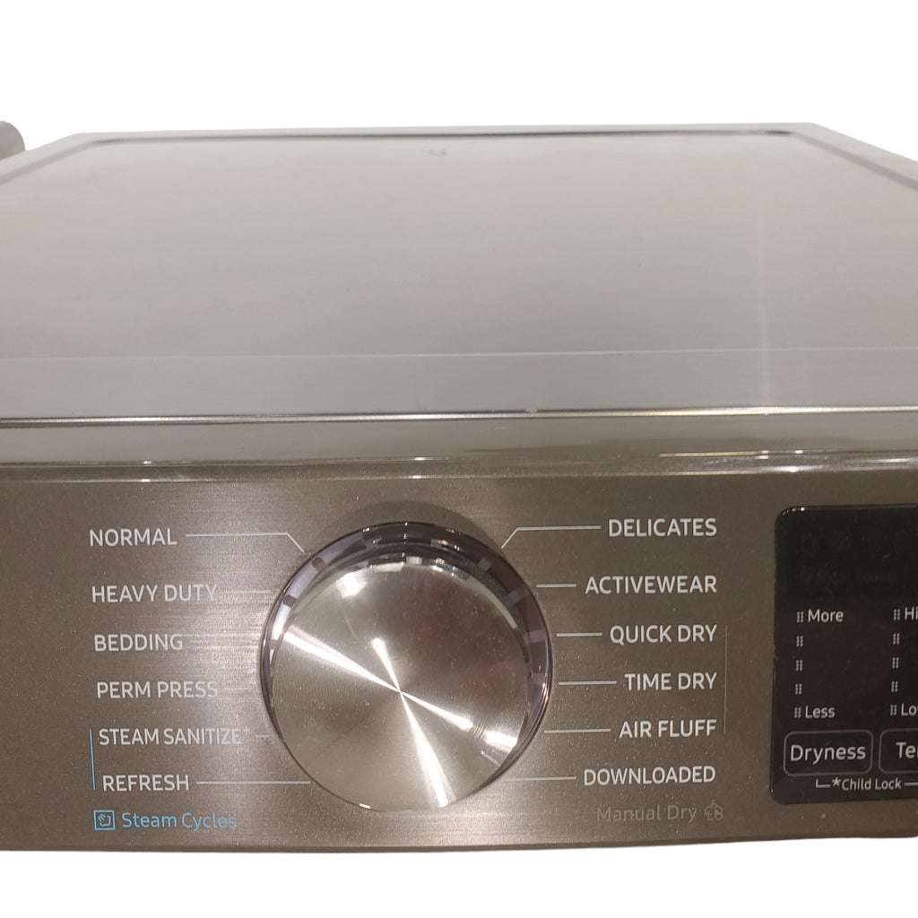 Pictures of Platinum ENERGY STAR Samsung 4.5 cu. ft. Front Load Washer with WiFi Connectivity and Platinum Samsung 7.5 cu. ft. Front Load Gas Dryer with Steam  - Scratch and Dent - Minor - Neu Appliance Outlet - Discount Appliance Outlet in Austin, Tx