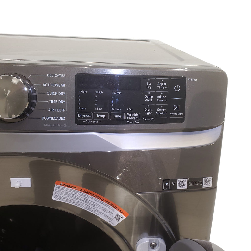 Pictures of Platinum ENERGY STAR Samsung 4.5 cu. ft. Front Load Washer with WiFi Connectivity and Platinum Samsung 7.5 cu. ft. Front Load Gas Dryer with Steam  - Scratch and Dent - Minor - Neu Appliance Outlet - Discount Appliance Outlet in Austin, Tx