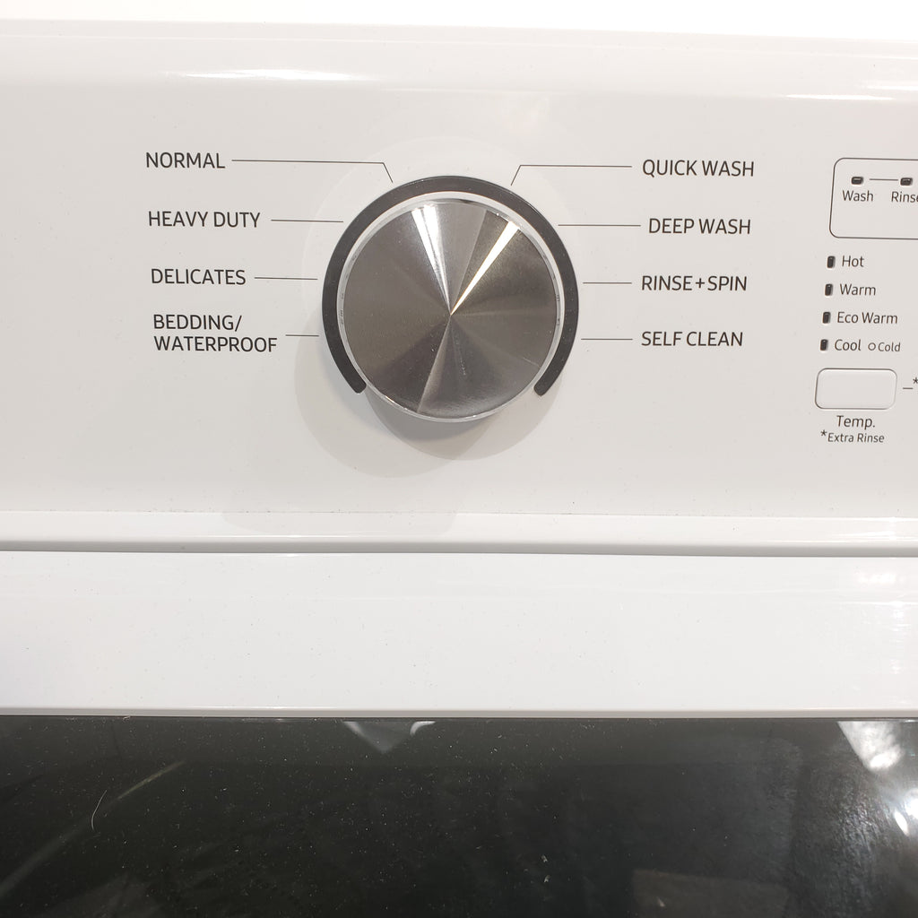 Pictures of Samsung 4.5 cu. ft. Top Load Washer With Vibration Reduction Technology and ENERGY STAR Samsung 7.4 cu. ft. Electric Dryer with Smart Care Technology - Scratch & Dent - Minor - Neu Appliance Outlet - Discount Appliance Outlet in Austin, Tx