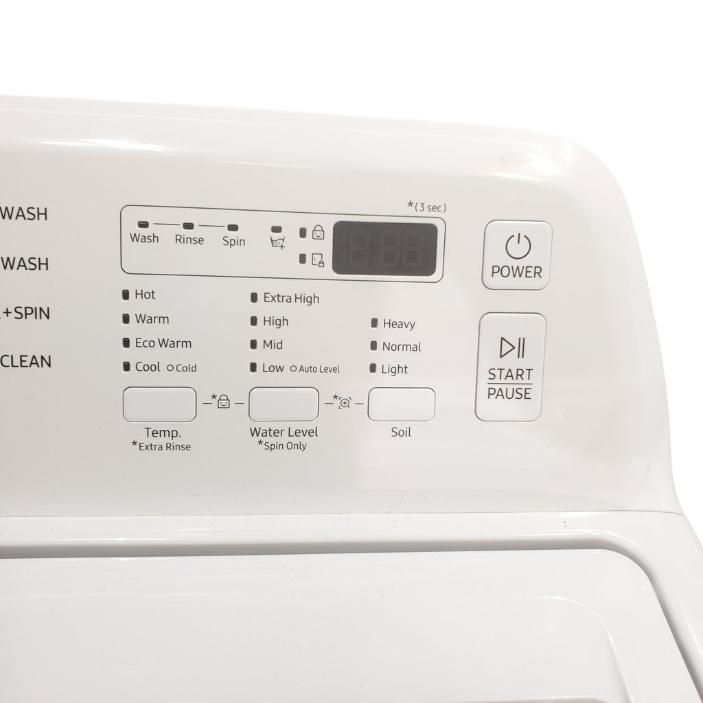 Pictures of Samsung 4.5 cu. ft. Top Load Washer With Vibration Reduction Technology and ENERGY STAR Samsung 7.4 cu. ft. Electric Dryer with Smart Care Technology - Scratch & Dent - Minor - Neu Appliance Outlet - Discount Appliance Outlet in Austin, Tx