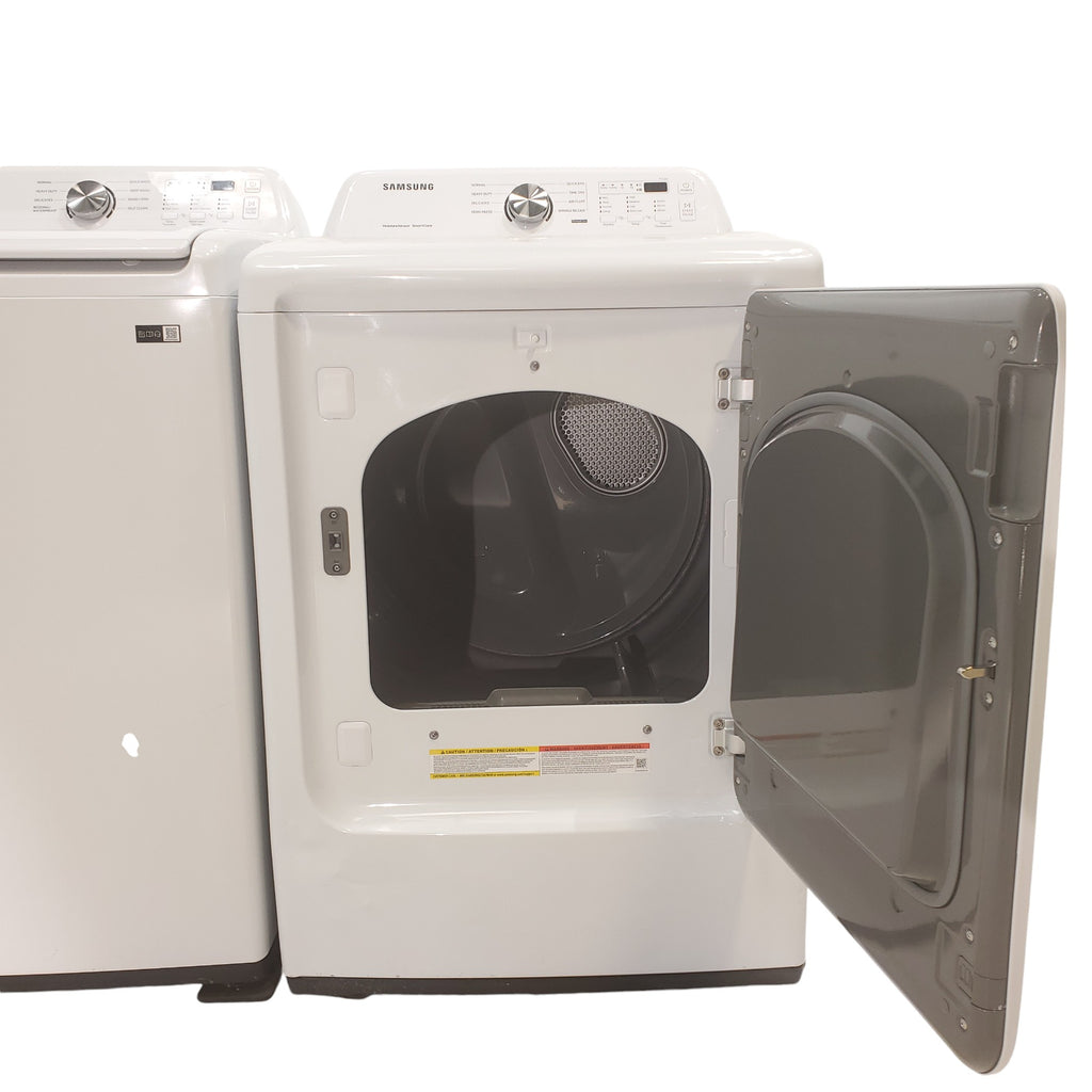 Pictures of Samsung 4.5 cu. ft. Top Load Washer With Vibration Reduction Technology and ENERGY STAR Samsung 7.4 cu. ft. Electric Dryer with Smart Care Technology - Scratch & Dent - Minor - Neu Appliance Outlet - Discount Appliance Outlet in Austin, Tx
