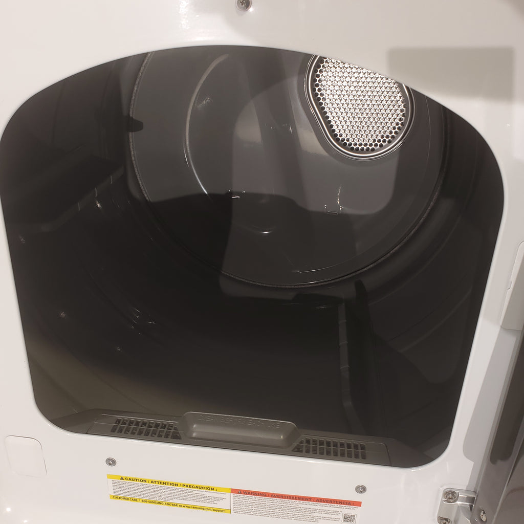 Pictures of Samsung 4.5 cu. ft. Top Load Washer With Vibration Reduction Technology and ENERGY STAR Samsung 7.4 cu. ft. Electric Dryer with Smart Care Technology - Scratch & Dent - Minor - Neu Appliance Outlet - Discount Appliance Outlet in Austin, Tx