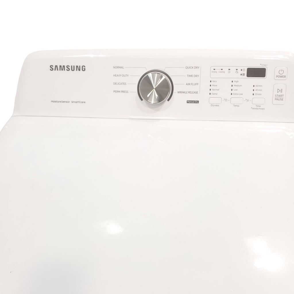 Pictures of Samsung 4.5 cu. ft. Top Load Washer With Vibration Reduction Technology and ENERGY STAR Samsung 7.4 cu. ft. Electric Dryer with Smart Care Technology - Scratch & Dent - Minor - Neu Appliance Outlet - Discount Appliance Outlet in Austin, Tx