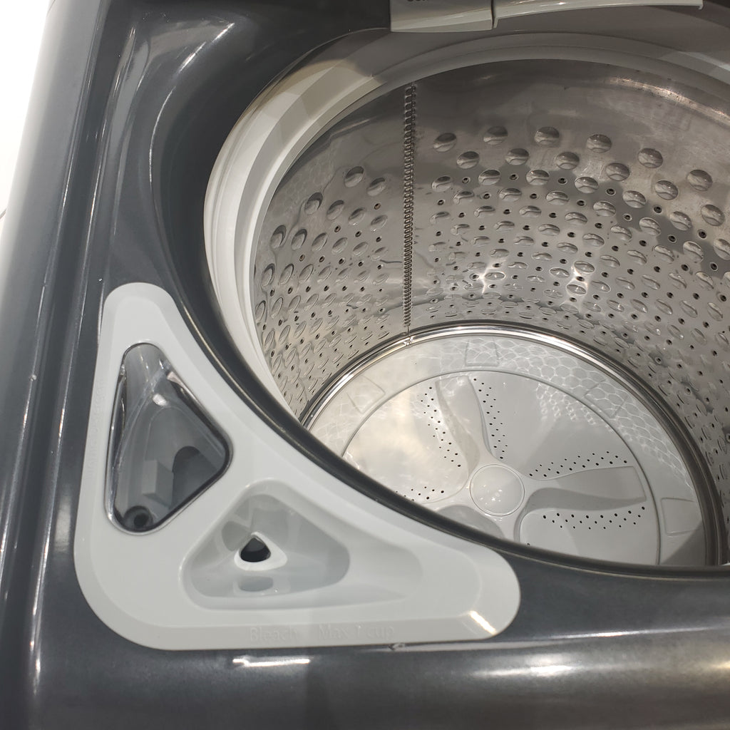 Pictures of Diamond Gray ENERGY STAR GE 5.0 cu. ft. Top Load Washing Machine with Water Station and ENERGY STAR GE 7.4 cu. ft. Steam Electric Dryer with My Cycle - Certified Refurbished - Neu Appliance Outlet - Discount Appliance Outlet in Austin, Tx