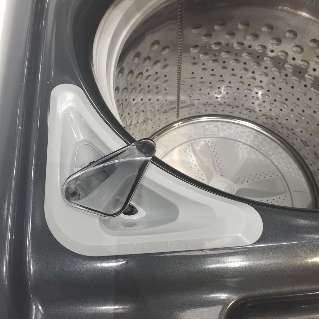 Pictures of Diamond Gray ENERGY STAR GE 5.0 cu. ft. Top Load Washing Machine with Water Station and ENERGY STAR GE 7.4 cu. ft. Steam Electric Dryer with My Cycle - Certified Refurbished - Neu Appliance Outlet - Discount Appliance Outlet in Austin, Tx