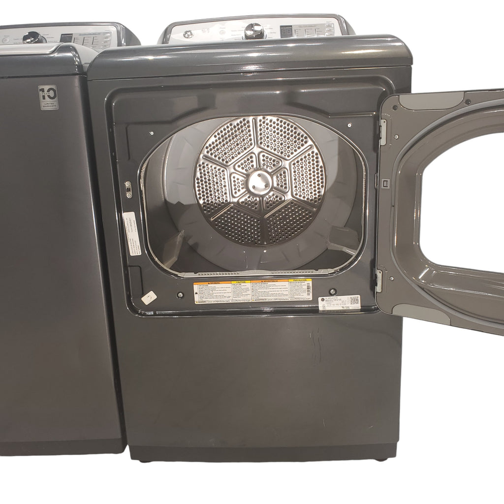 Pictures of Diamond Gray ENERGY STAR GE 5.0 cu. ft. Top Load Washing Machine with Water Station and ENERGY STAR GE 7.4 cu. ft. Steam Electric Dryer with My Cycle - Certified Refurbished - Neu Appliance Outlet - Discount Appliance Outlet in Austin, Tx