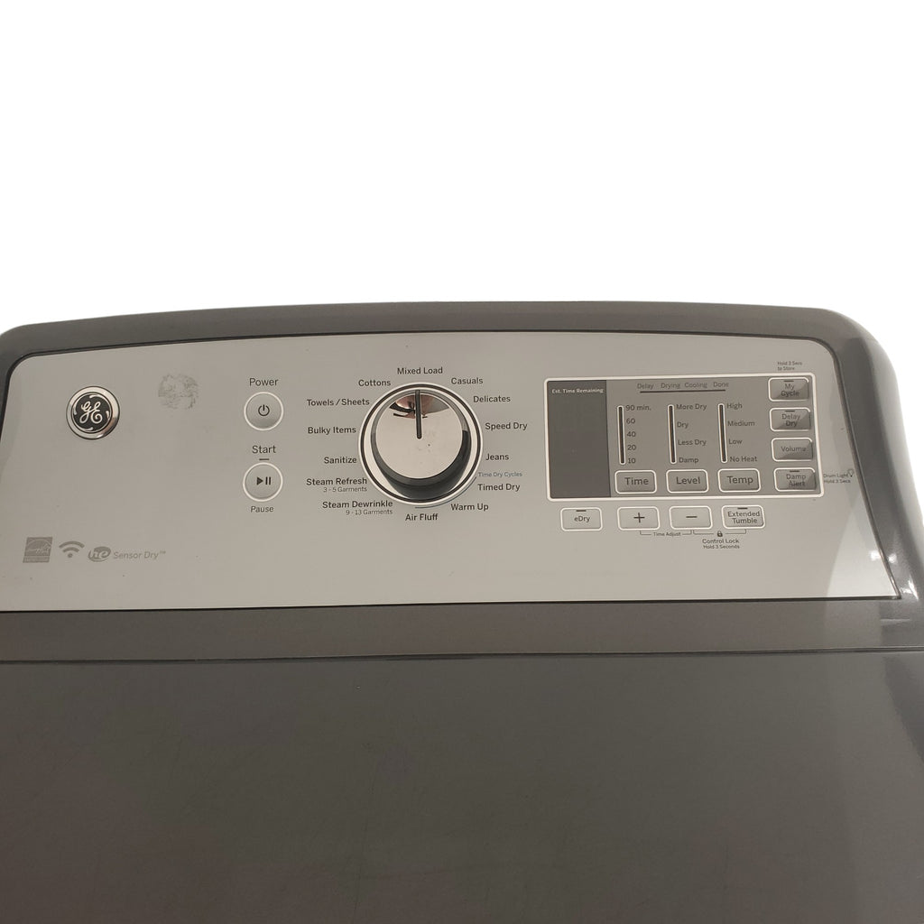 Pictures of Diamond Gray ENERGY STAR GE 5.0 cu. ft. Top Load Washing Machine with Water Station and ENERGY STAR GE 7.4 cu. ft. Steam Electric Dryer with My Cycle - Certified Refurbished - Neu Appliance Outlet - Discount Appliance Outlet in Austin, Tx