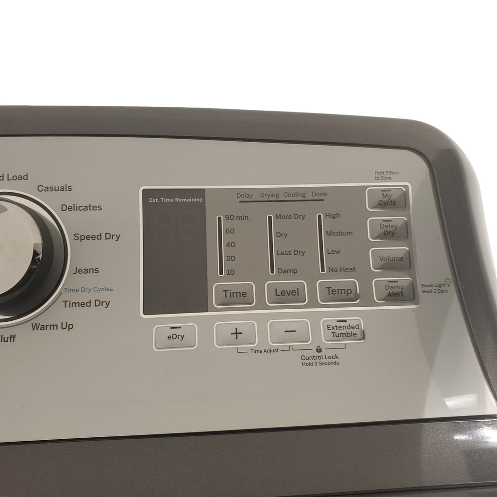 Pictures of Diamond Gray ENERGY STAR GE 5.0 cu. ft. Top Load Washing Machine with Water Station and ENERGY STAR GE 7.4 cu. ft. Steam Electric Dryer with My Cycle - Certified Refurbished - Neu Appliance Outlet - Discount Appliance Outlet in Austin, Tx