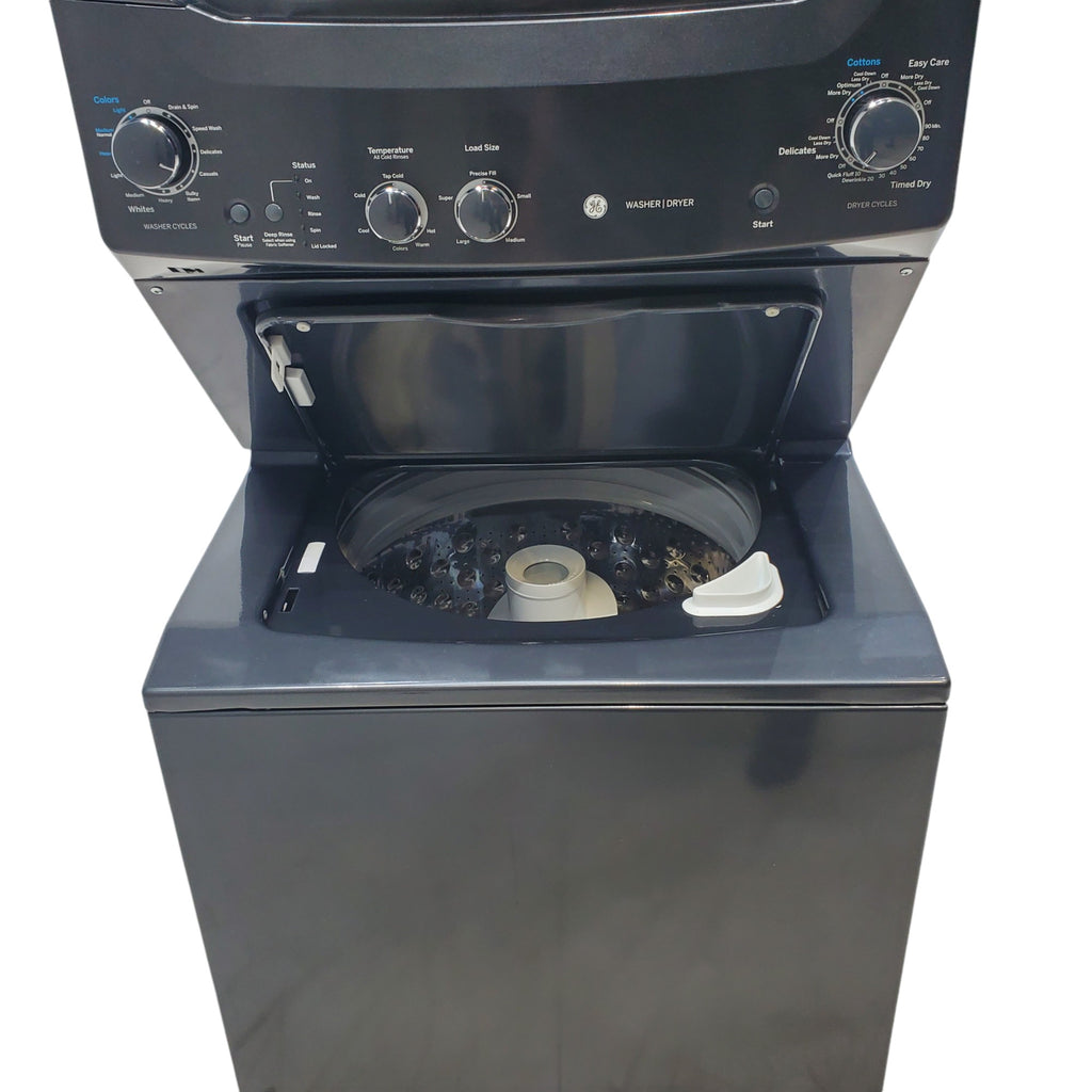 Pictures of Ge Spacemaker Diamond Gray Laundry Center with 3.8 cu ft Washer and 5.9 cu Ft 240v Electric Dryer - Certified Refurbished - Neu Appliance Outlet - Discount Appliance Outlet in Austin, Tx