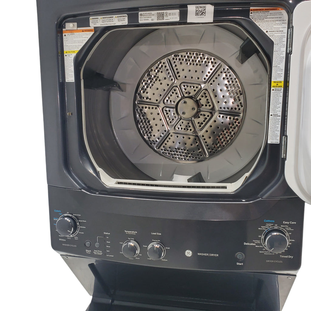 Pictures of Ge Spacemaker Diamond Gray Laundry Center with 3.8 cu ft Washer and 5.9 cu Ft 240v Electric Dryer - Certified Refurbished - Neu Appliance Outlet - Discount Appliance Outlet in Austin, Tx