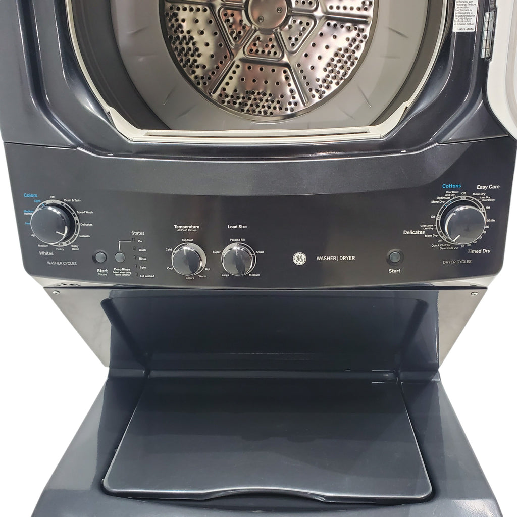 Pictures of Ge Spacemaker Diamond Gray Laundry Center with 3.8 cu ft Washer and 5.9 cu Ft 240v Electric Dryer - Certified Refurbished - Neu Appliance Outlet - Discount Appliance Outlet in Austin, Tx