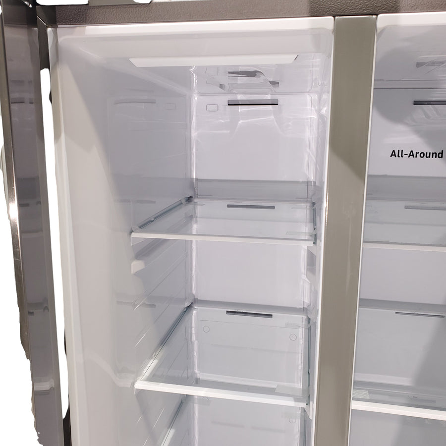 Fingerprint Resistant Stainless Steel ENERGY STAR Samsung 27.4 cu. ft. Side by Side Refrigerator with Exterior Water and Ice Dispenser - Scratch & Dent - Moderate
