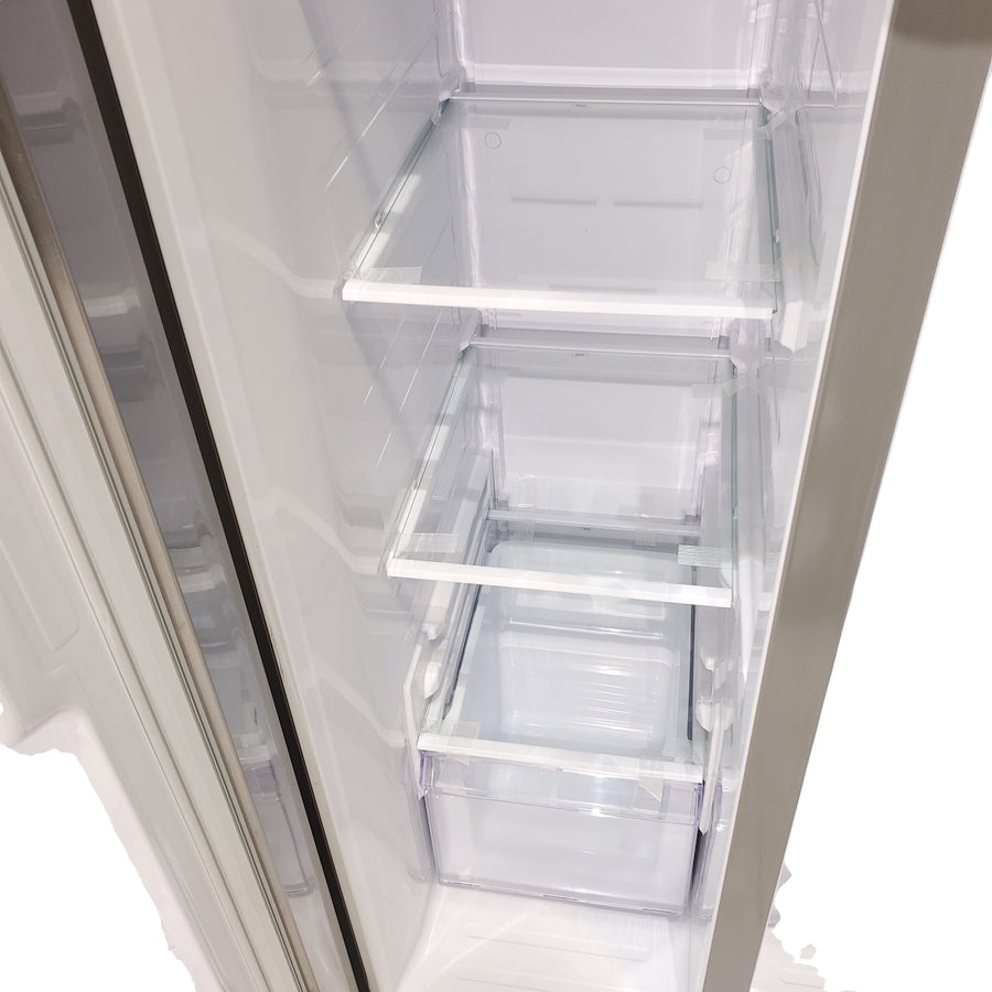 Fingerprint Resistant Stainless Steel ENERGY STAR Samsung 27.4 cu. ft. Side by Side Refrigerator with Exterior Water and Ice Dispenser - Scratch & Dent - Moderate