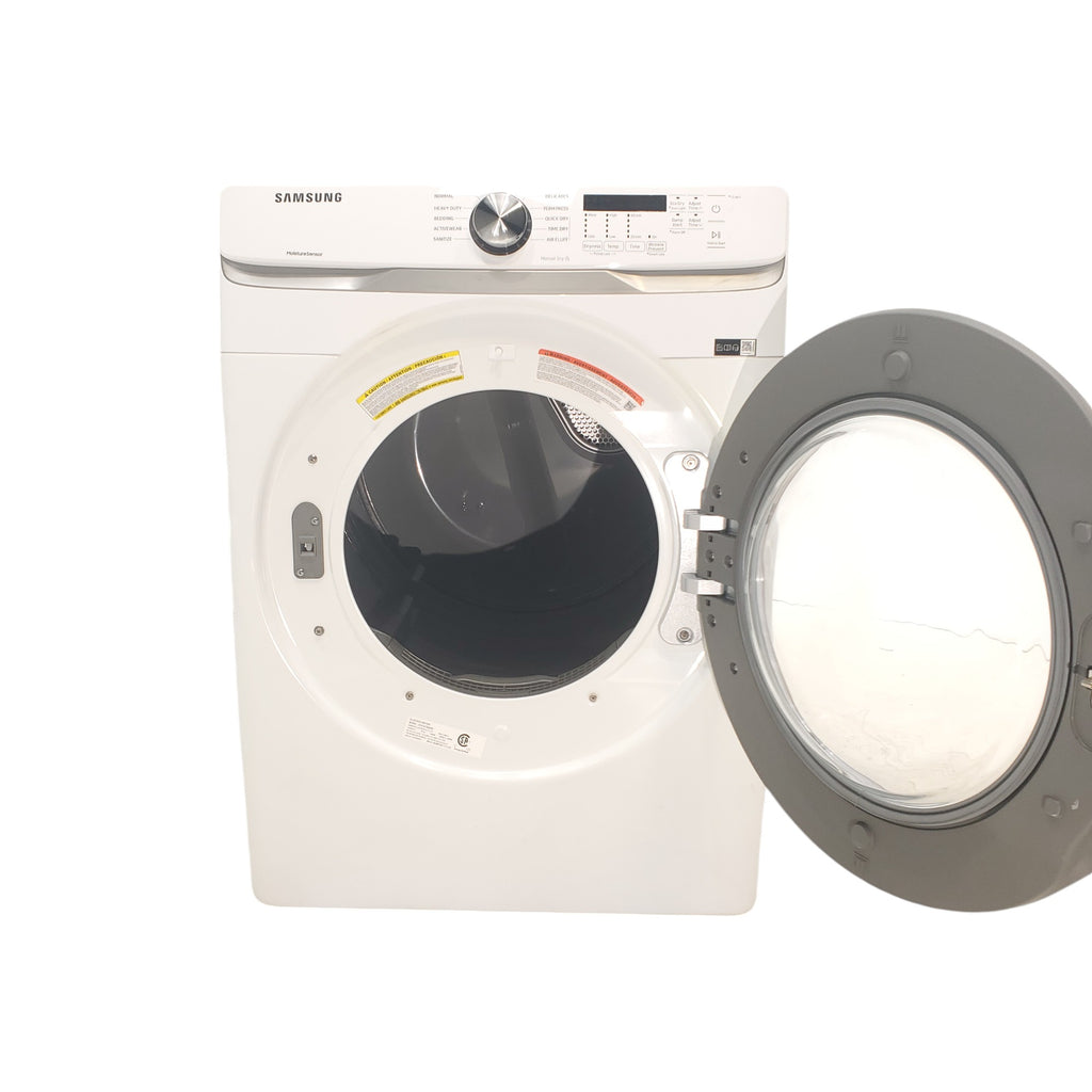 Pictures of White Samsung 7.5 cu. ft. Front Load Electric Dryer with Smart Care - Scratch and Dent - Minor - Neu Appliance Outlet - Discount Appliance Outlet in Austin, Tx