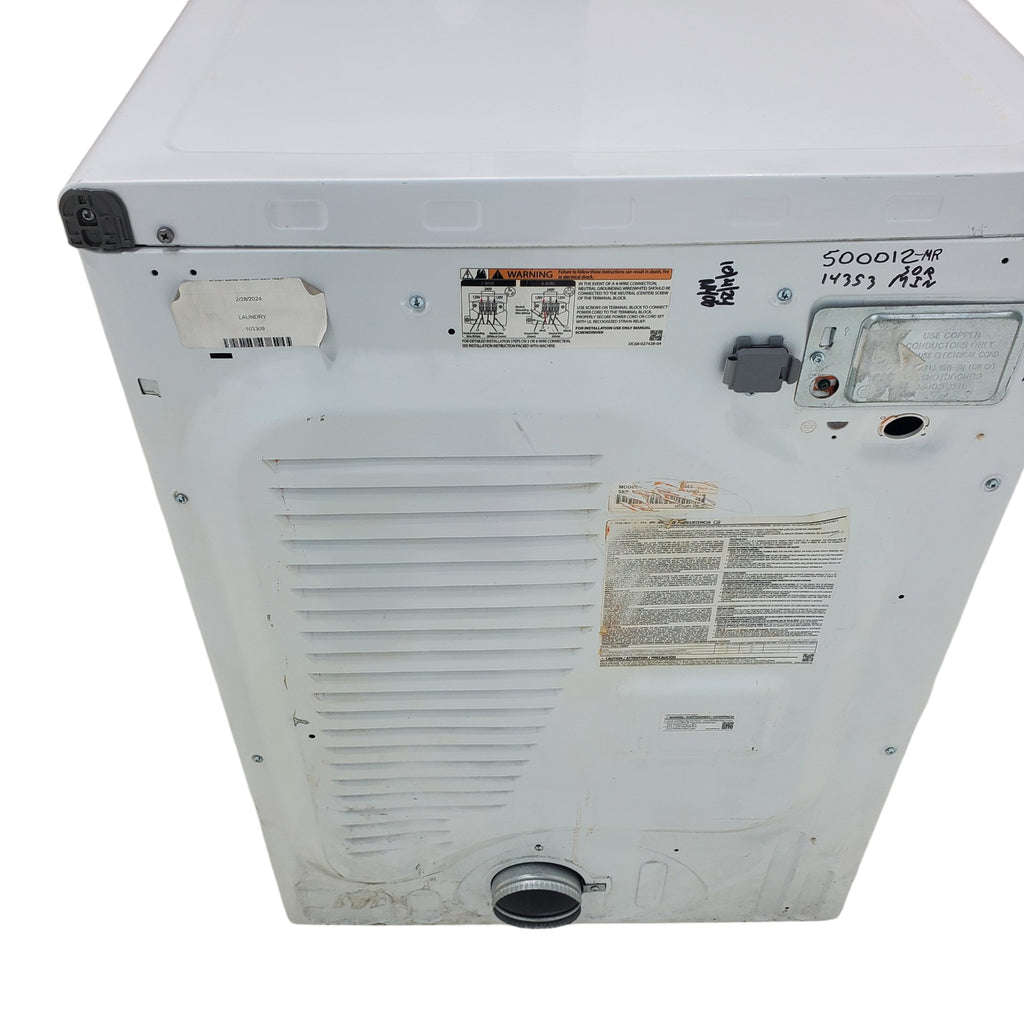 Pictures of White Samsung 7.5 cu. ft. Front Load Electric Dryer with Smart Care - Scratch and Dent - Minor - Neu Appliance Outlet - Discount Appliance Outlet in Austin, Tx