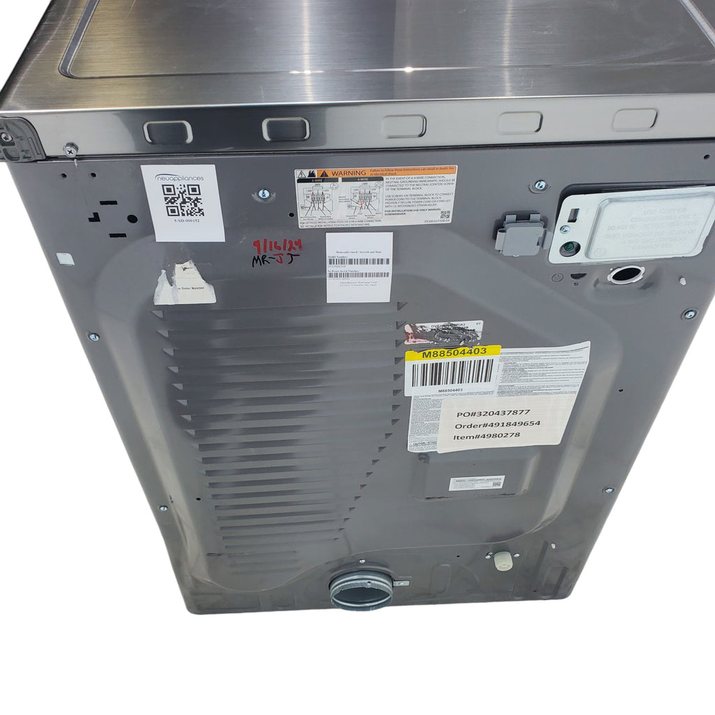 Pictures of Platinum Samsung 7.5 cu. ft. Front Load Electric Dryer with Steam- Scratch & Dent - Minor - Neu Appliance Outlet - Discount Appliance Outlet in Austin, Tx