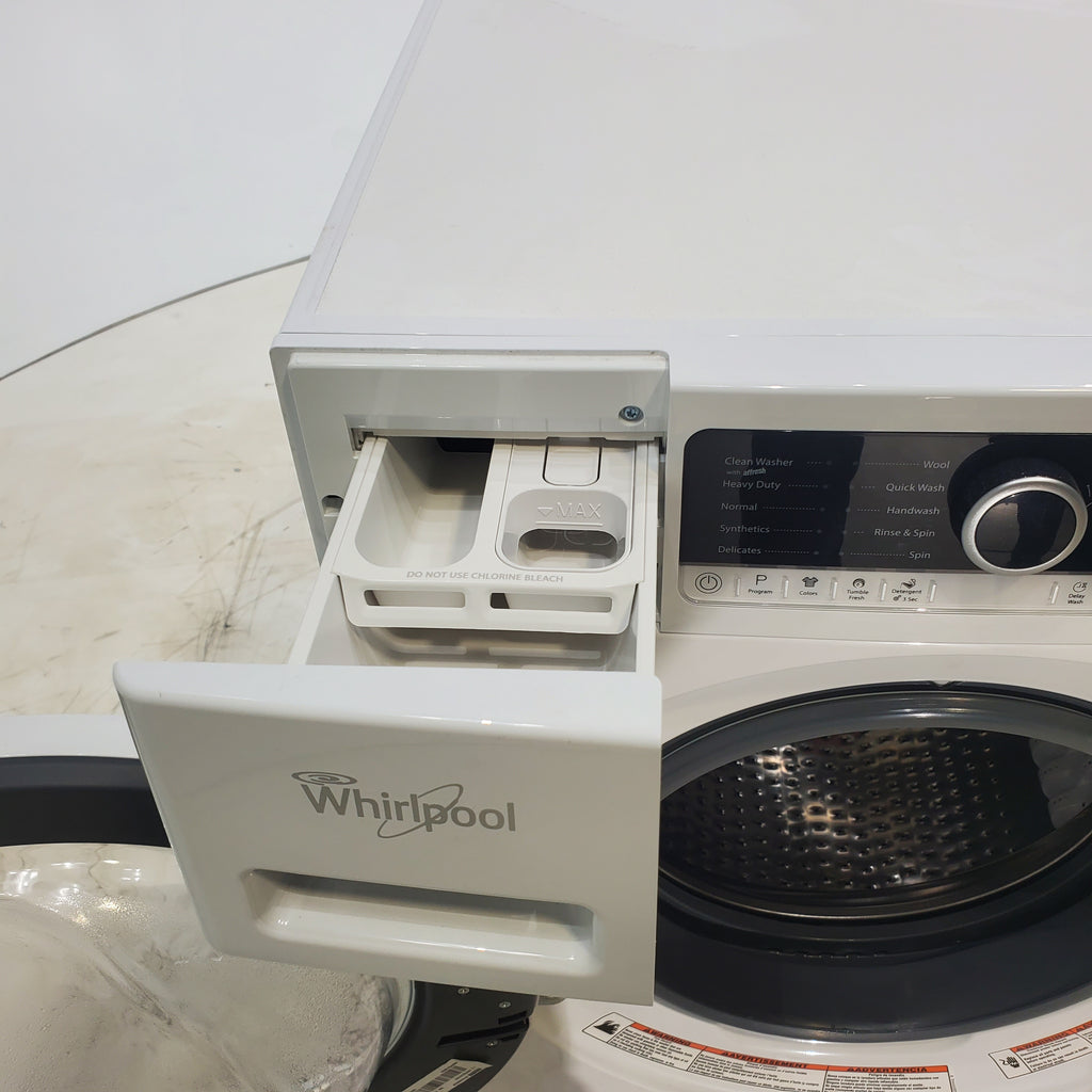 Pictures of 24 inch Wide Compact Whirlpool Front load 1.9 cu ft Capacity ENERGY STAR Washing Machine with Tailored Fabric Care an Tumble Fresh Option - Scratch & Dent - Minor - Neu Appliance Outlet - Discount Appliance Outlet in Austin, Tx