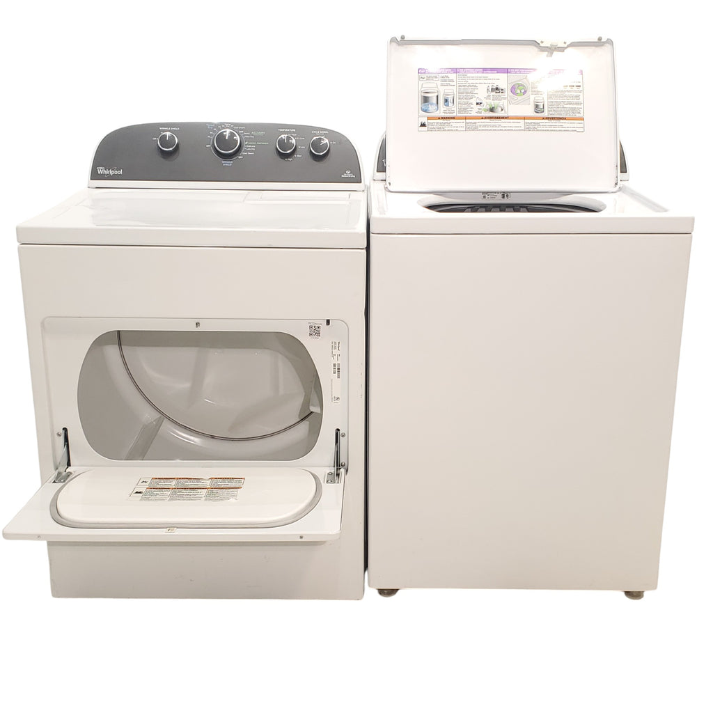 Pictures of ENERGY STAR 3.8 cu ft Whirlpool Top-Load Washing Machine with Low-Profile Impeller and 7.0 cu ft Whirlpool Electric Dryer with Hamper Door - Certified Refurbished - Neu Appliance Outlet - Discount Appliance Outlet in Austin, Tx