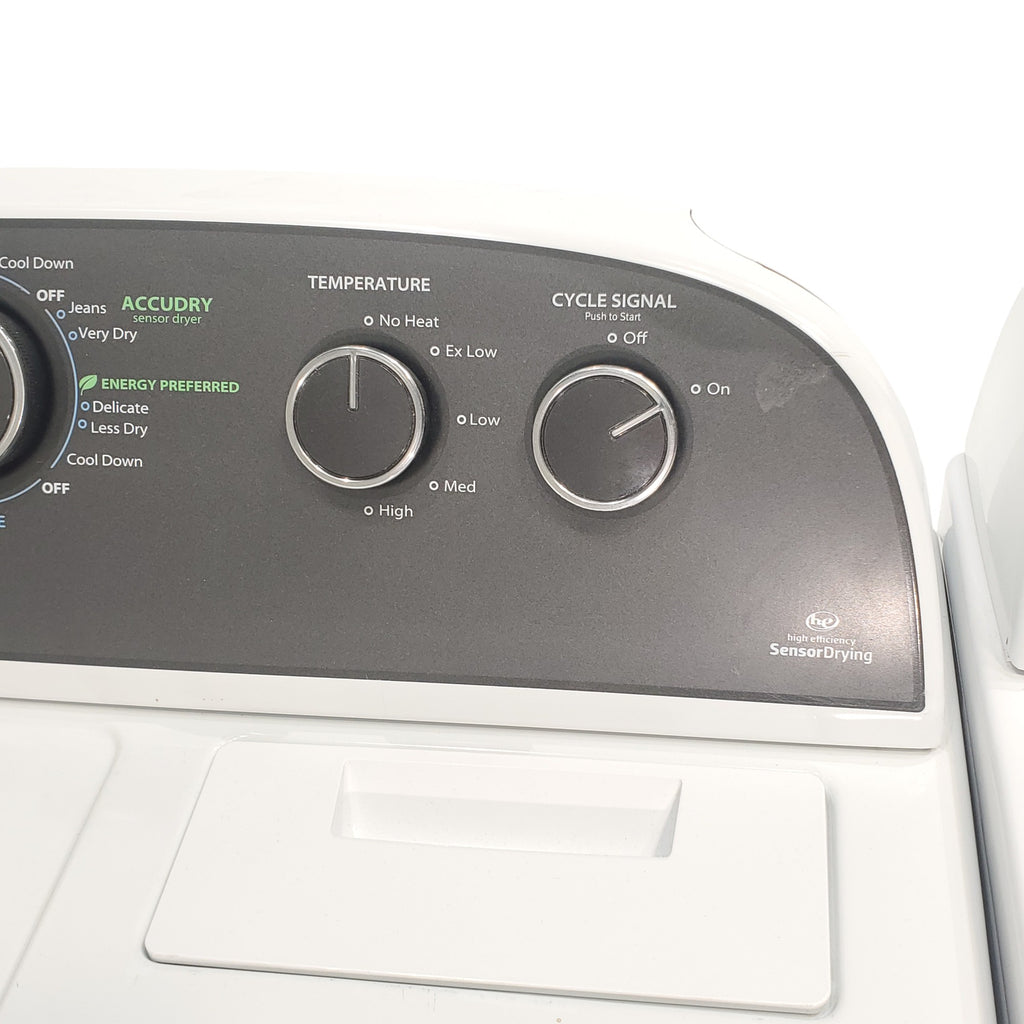 Pictures of ENERGY STAR 3.8 cu ft Whirlpool Top-Load Washing Machine with Low-Profile Impeller and 7.0 cu ft Whirlpool Electric Dryer with Hamper Door - Certified Refurbished - Neu Appliance Outlet - Discount Appliance Outlet in Austin, Tx
