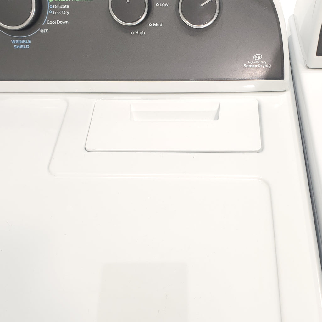 Pictures of ENERGY STAR 3.8 cu ft Whirlpool Top-Load Washing Machine with Low-Profile Impeller and 7.0 cu ft Whirlpool Electric Dryer with Hamper Door - Certified Refurbished - Neu Appliance Outlet - Discount Appliance Outlet in Austin, Tx
