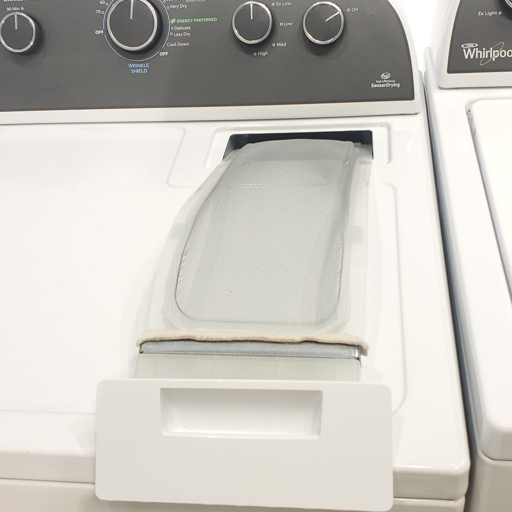 Pictures of ENERGY STAR 3.8 cu ft Whirlpool Top-Load Washing Machine with Low-Profile Impeller and 7.0 cu ft Whirlpool Electric Dryer with Hamper Door - Certified Refurbished - Neu Appliance Outlet - Discount Appliance Outlet in Austin, Tx