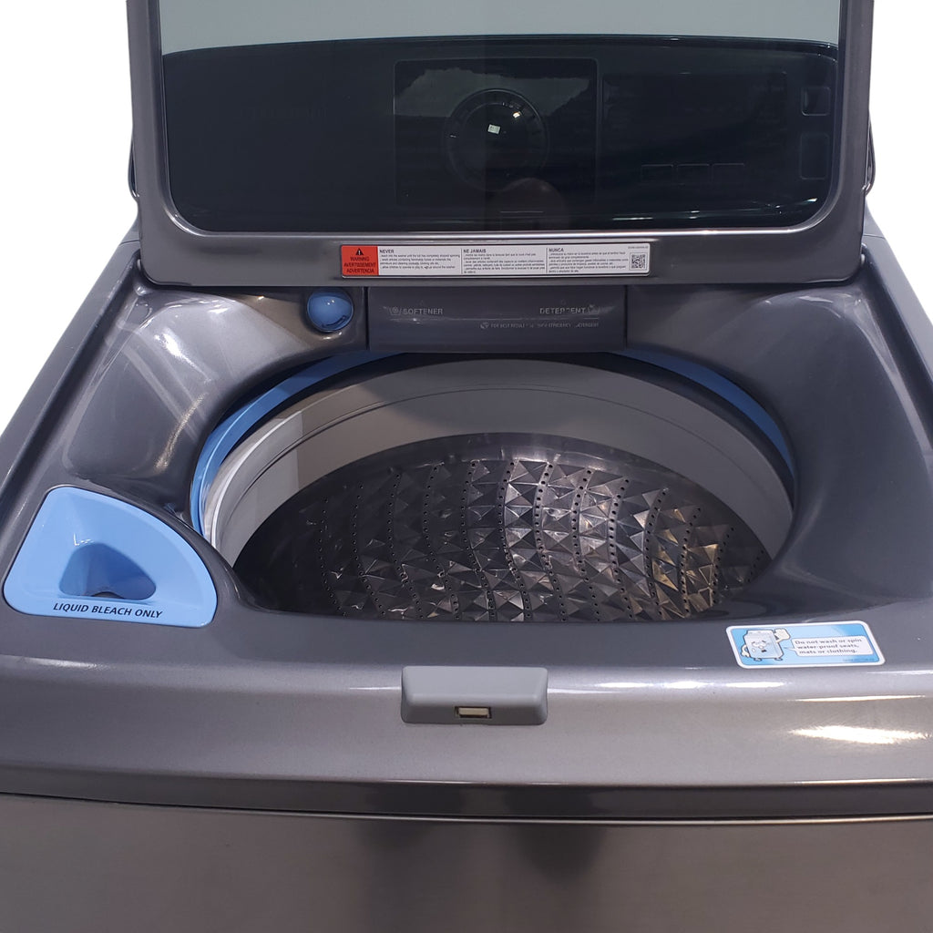 Pictures of Stainless Platinum Samsung 27 Inch Top Loa Washing Machine with PureCycle Self Clean and 15 Wash Cycles - Certified Refurbished - Neu Appliance Outlet - Discount Appliance Outlet in Austin, Tx