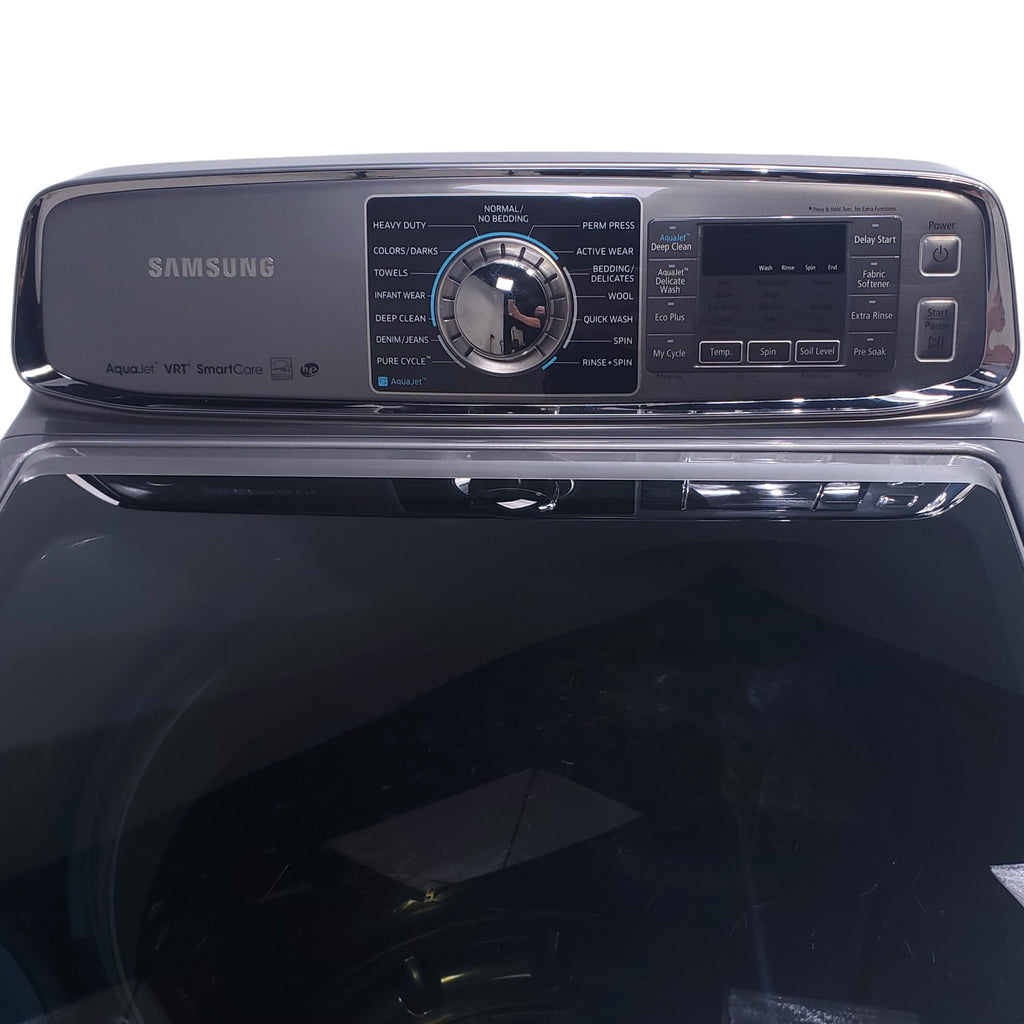 Pictures of Stainless Platinum Samsung 27 Inch Top Loa Washing Machine with PureCycle Self Clean and 15 Wash Cycles - Certified Refurbished - Neu Appliance Outlet - Discount Appliance Outlet in Austin, Tx