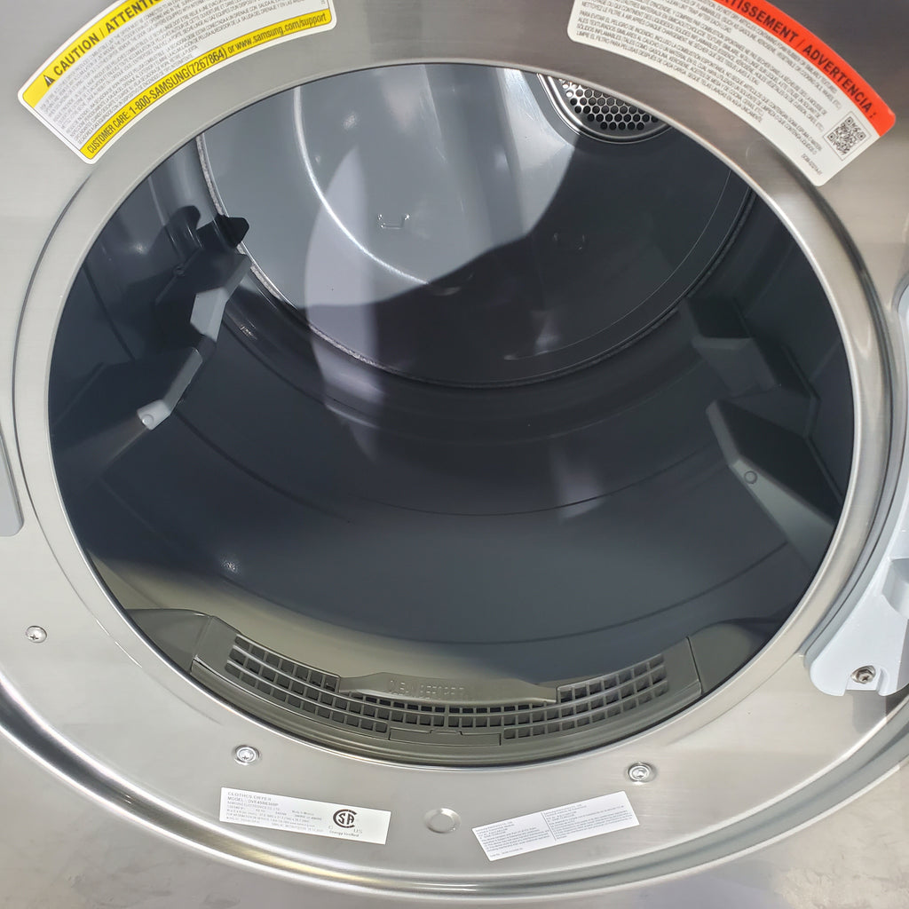 Pictures of Platinum Samsung 7.5 cu. ft. Front Load Electric Dryer with Steam- Scratch & Dent - Minor - Neu Appliance Outlet - Discount Appliance Outlet in Austin, Tx