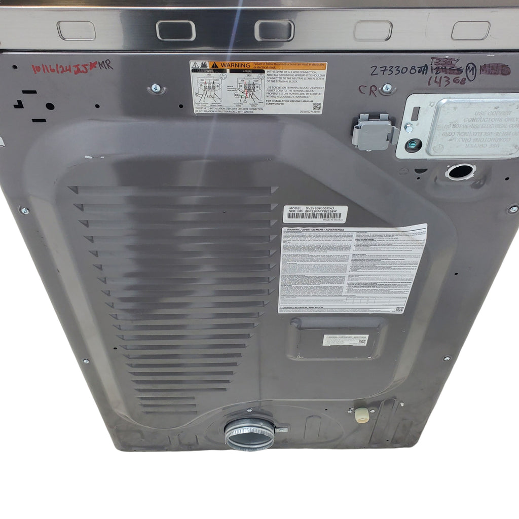 Pictures of Platinum Samsung 7.5 cu. ft. Front Load Electric Dryer with Steam- Scratch & Dent - Minor - Neu Appliance Outlet - Discount Appliance Outlet in Austin, Tx