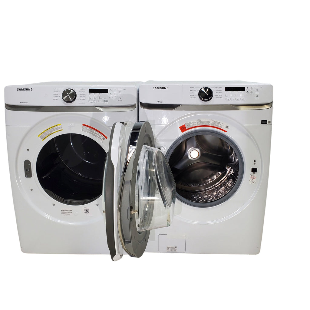 Pictures of ENERGY STAR Samsung 4.5 cu. ft. Front Load Washer with Vibration Reduction and Samsung 7.5 cu. ft. Front Load Electric Dryer with Sensor Dry and Interior Drum Light- Scratch & Dent - Minor - Neu Appliance Outlet - Discount Appliance Outlet in Austin, Tx