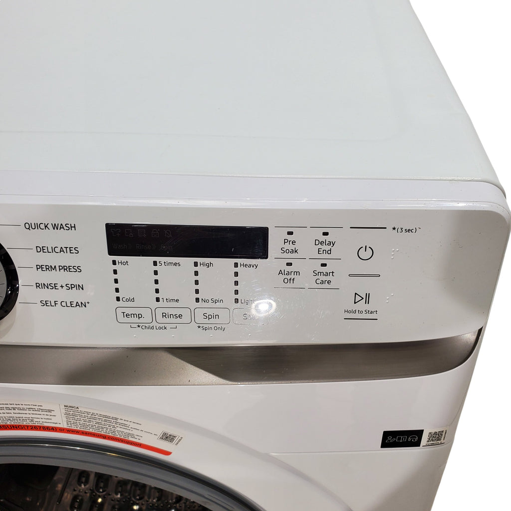 Pictures of ENERGY STAR Samsung 4.5 cu. ft. Front Load Washer with Vibration Reduction and Samsung 7.5 cu. ft. Front Load Electric Dryer with Sensor Dry and Interior Drum Light- Scratch & Dent - Minor - Neu Appliance Outlet - Discount Appliance Outlet in Austin, Tx