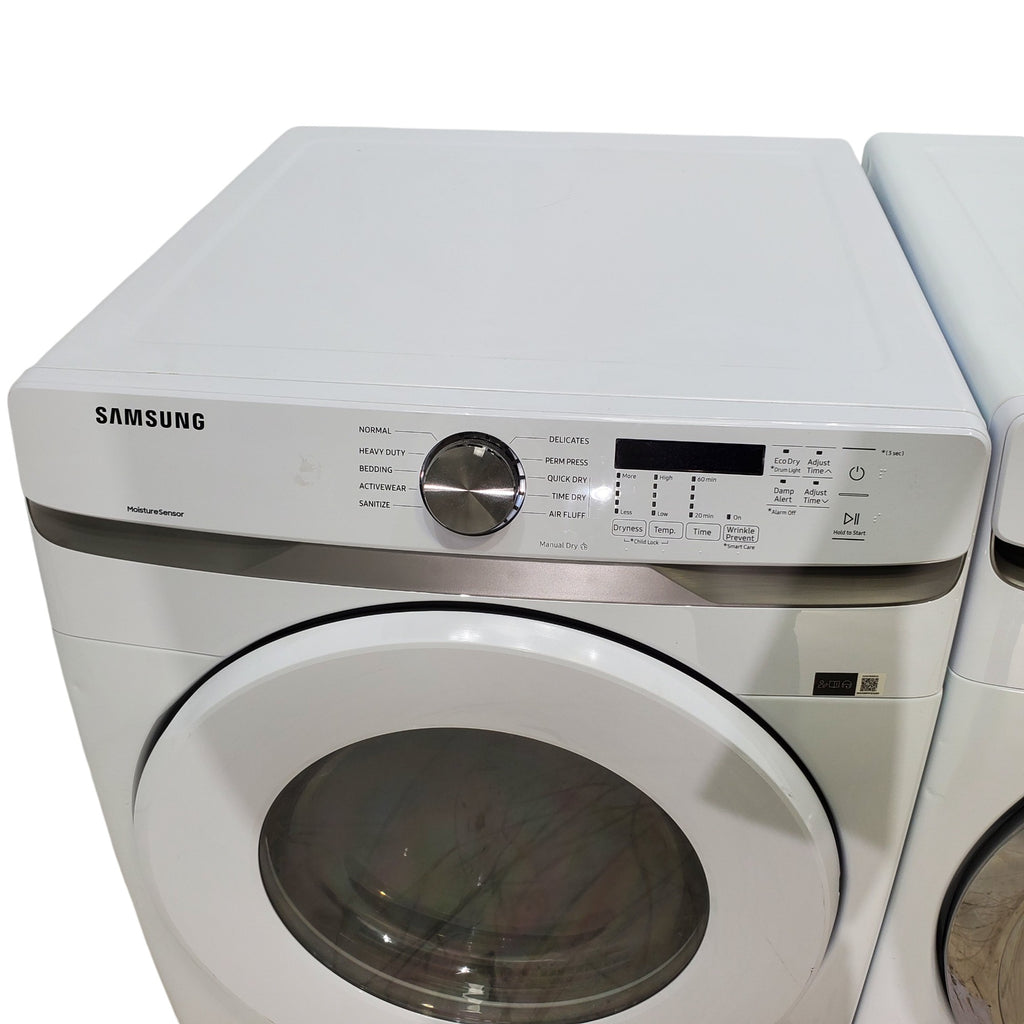 Pictures of ENERGY STAR Samsung 4.5 cu. ft. Front Load Washer with Vibration Reduction and Samsung 7.5 cu. ft. Front Load Electric Dryer with Sensor Dry and Interior Drum Light- Scratch & Dent - Minor - Neu Appliance Outlet - Discount Appliance Outlet in Austin, Tx