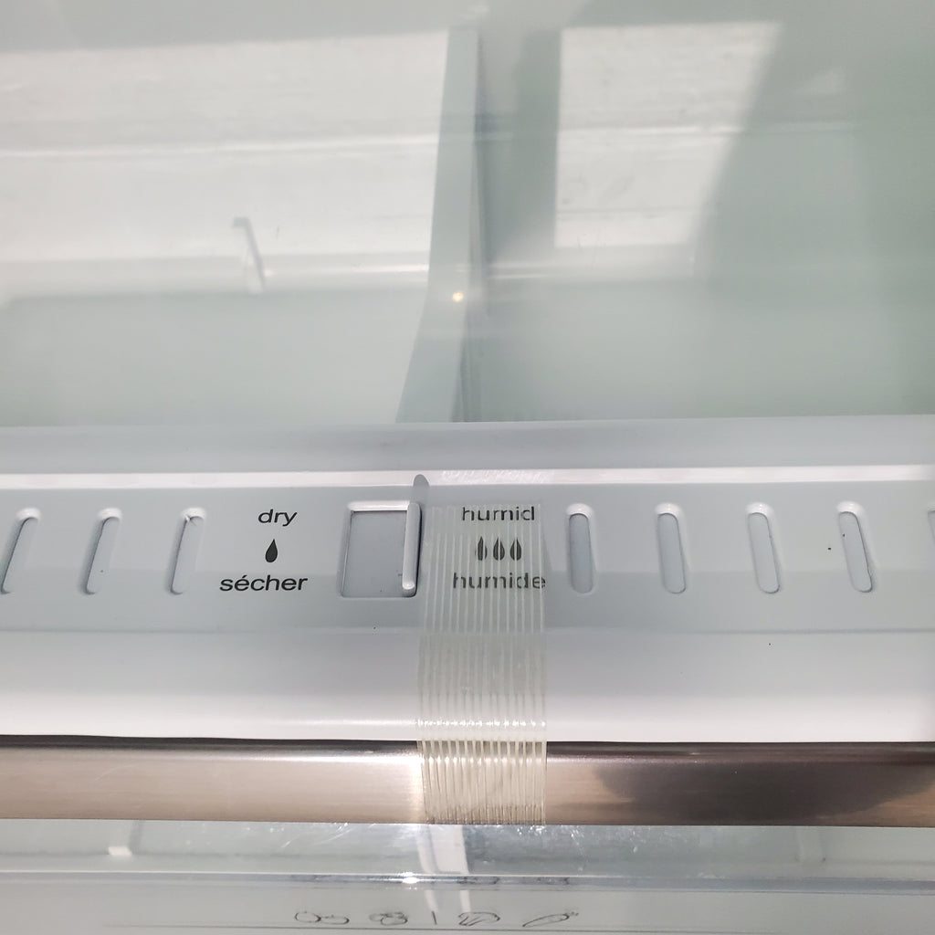 Pictures of 32 in. Wide Counter Depth Stainless Steel ENERGY STAR Hisense 17.1 cu. ft. Bottom Freezer Refrigerator with Super Freezer Technology - Certified Refurbished - Neu Appliance Outlet - Discount Appliance Outlet in Austin, Tx