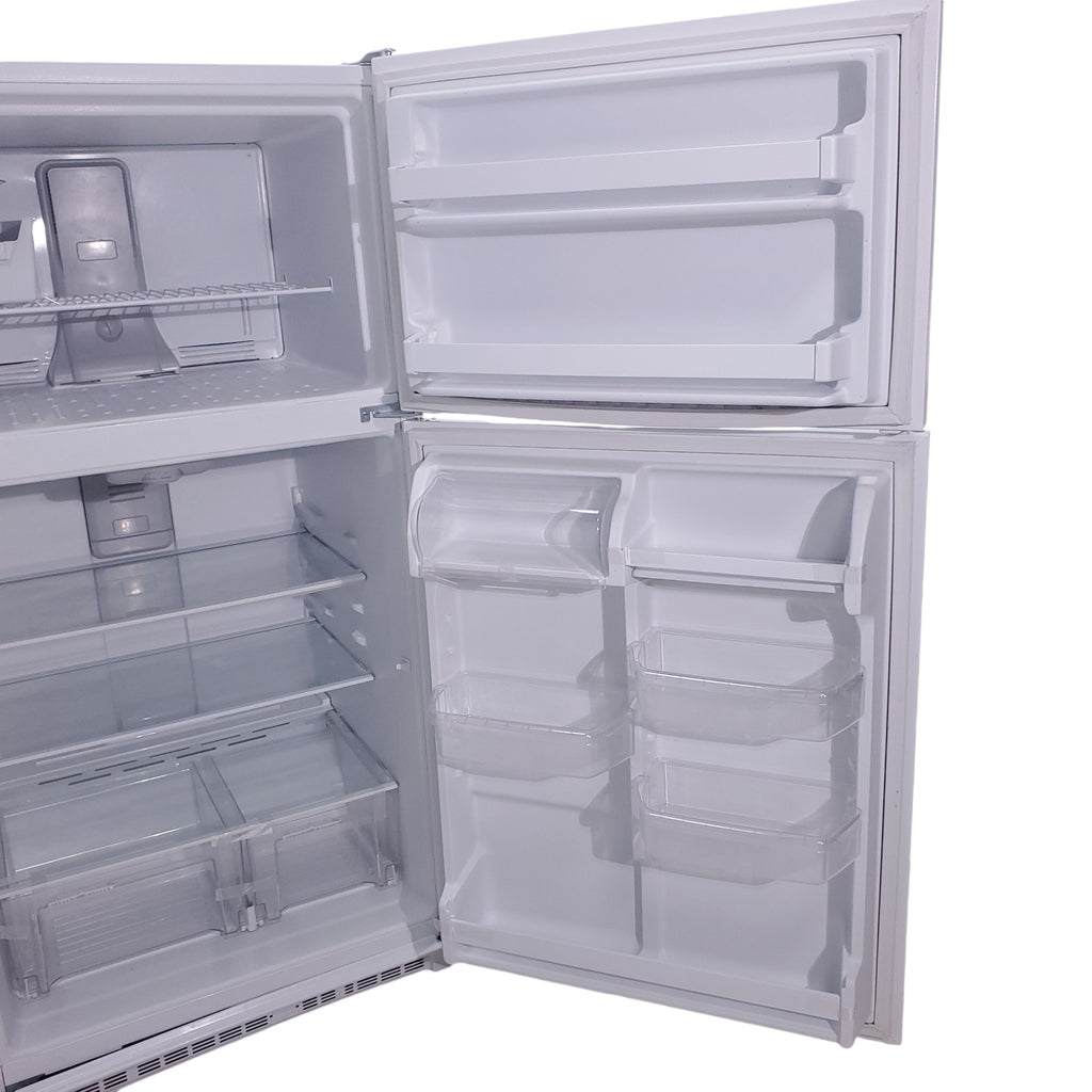 Pictures of 33" Wide Whirlpool Top Freezer 20.5 cu ft Refrigerator with Ice Maker and Frameless Glass Shelves and Flexi-Slide Bin - Certified Refurbished - Neu Appliance Outlet - Discount Appliance Outlet in Austin, Tx