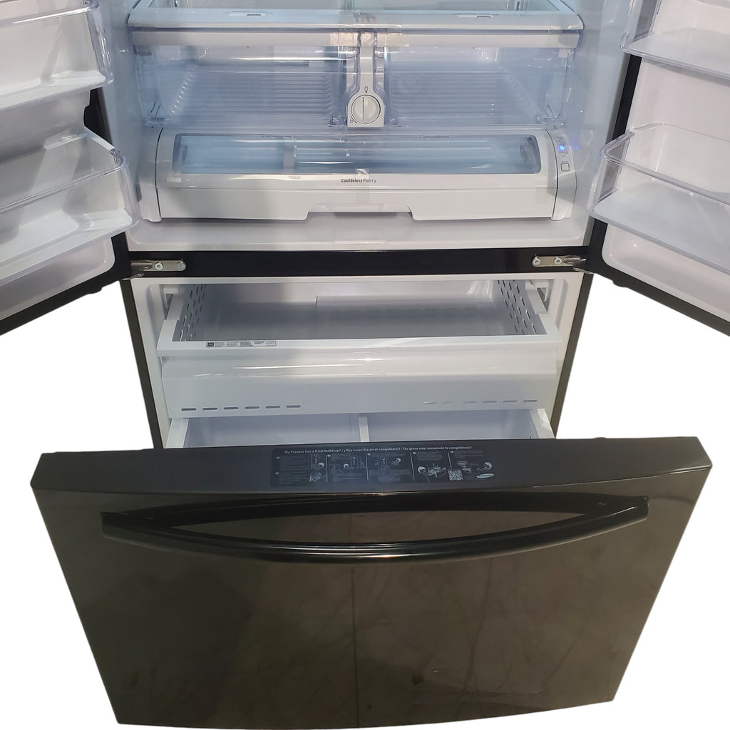 Pictures of Samsung Black ENERGY STAR 36" French Door Refrigerator with CoolSelect Pantry and Ice and Water Dispenser - Certified Refurbished - Neu Appliance Outlet - Discount Appliance Outlet in Austin, Tx