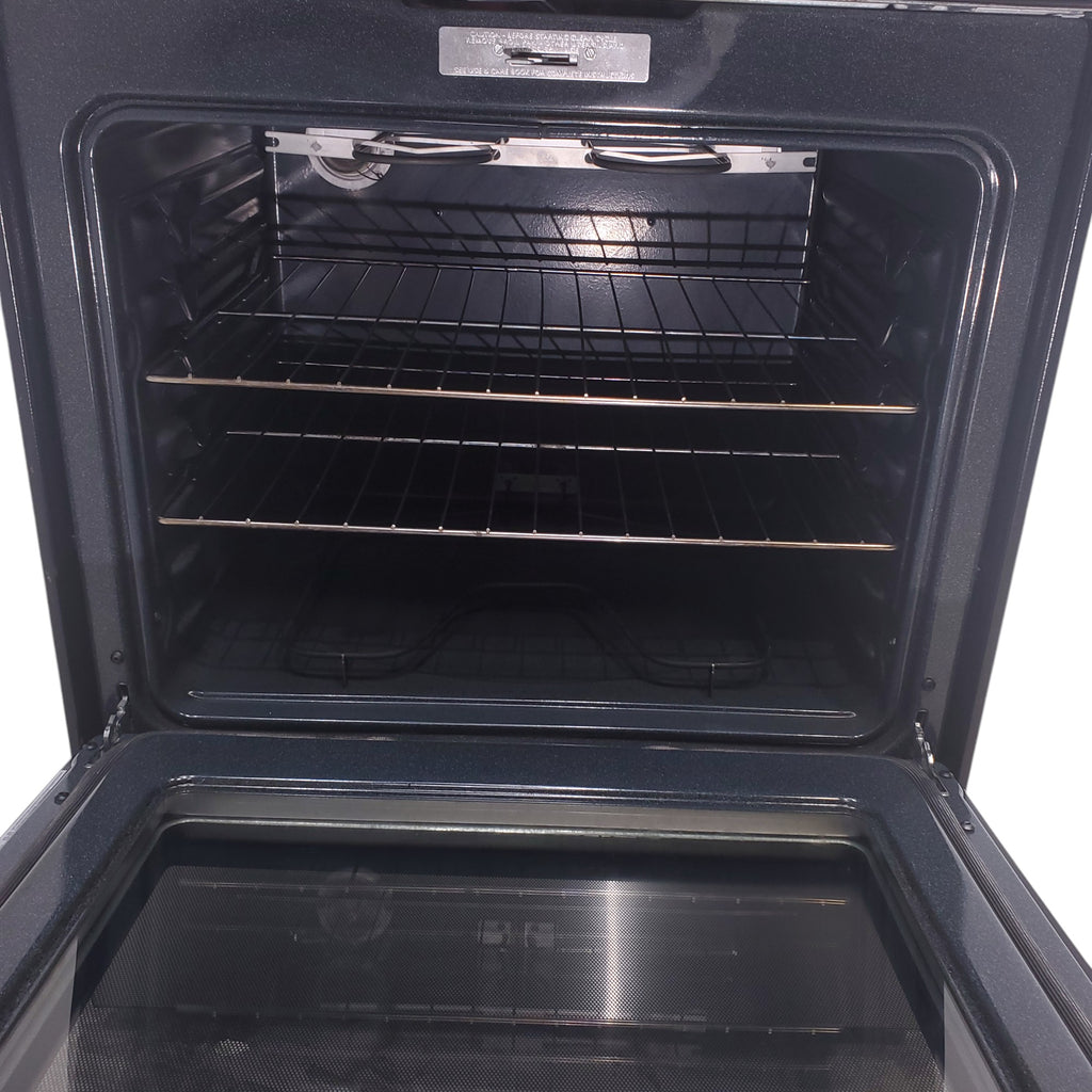Pictures of GE Stainless Steel & Black Free-Standing Electric Range with 8" Power Boil Element - Certified Refurbished - Neu Appliance Outlet - Discount Appliance Outlet in Austin, Tx