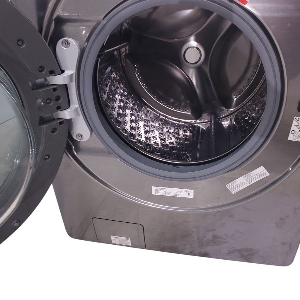 Pictures of Platinum ENERGY STAR Samsung 4.5 cu. ft. Front Load Washer with WiFi Connectivity and Platinum Samsung 7.5 cu. ft. Front Load Electric Dryer with Steam - Scratch and Dent - Minor - Neu Appliance Outlet - Discount Appliance Outlet in Austin, Tx