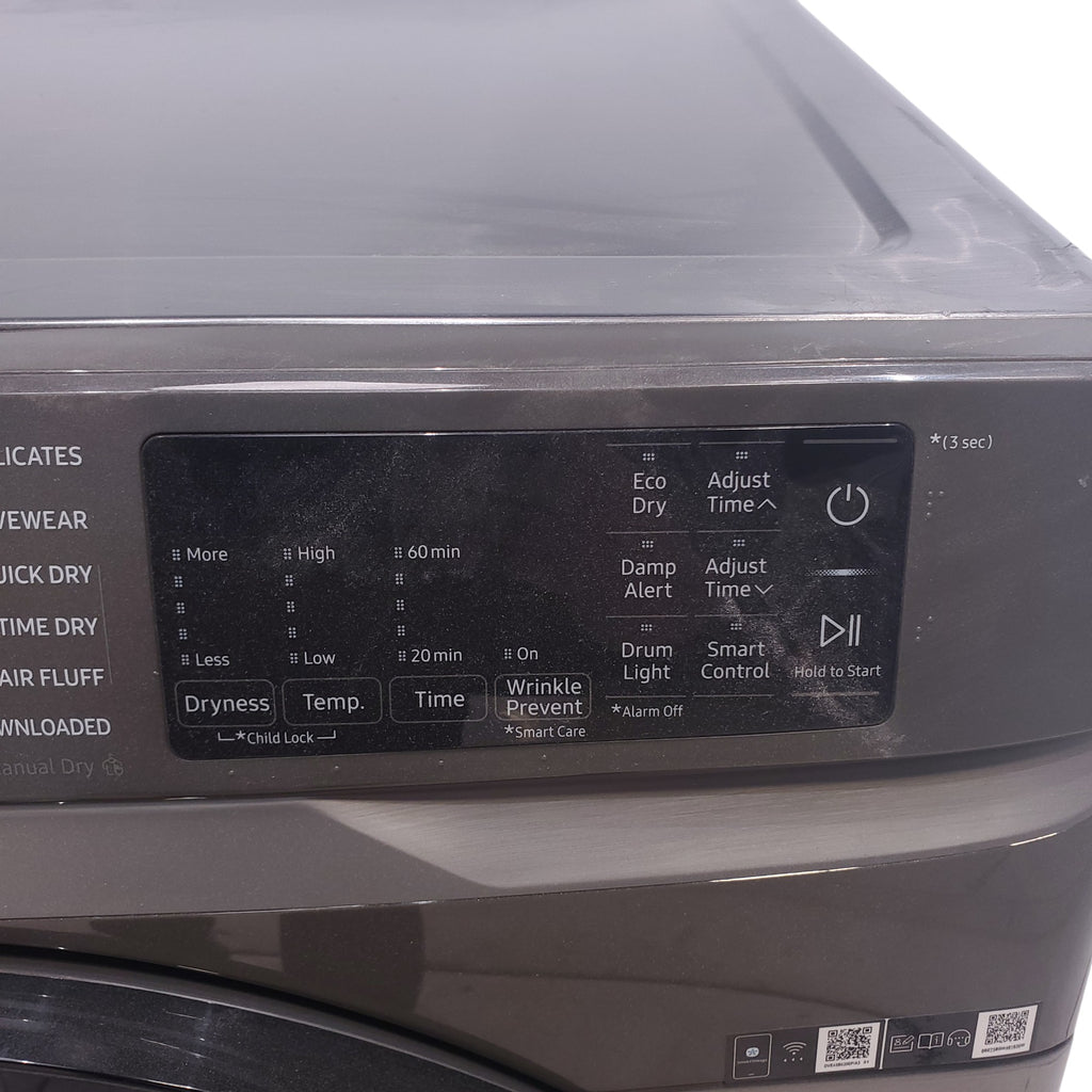 Pictures of Platinum ENERGY STAR Samsung 4.5 cu. ft. Front Load Washer with WiFi Connectivity and Platinum Samsung 7.5 cu. ft. Front Load Electric Dryer with Steam - Scratch and Dent - Minor - Neu Appliance Outlet - Discount Appliance Outlet in Austin, Tx