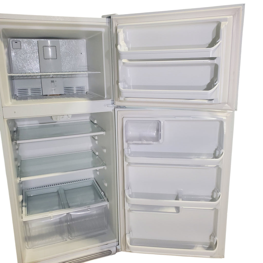 Pictures of 30 in. Wide White Frigidaire 20.4 cu. ft. Top Freezer Refrigerator with Reversible Doors - Certified Refurbished - Neu Appliance Outlet - Discount Appliance Outlet in Austin, Tx
